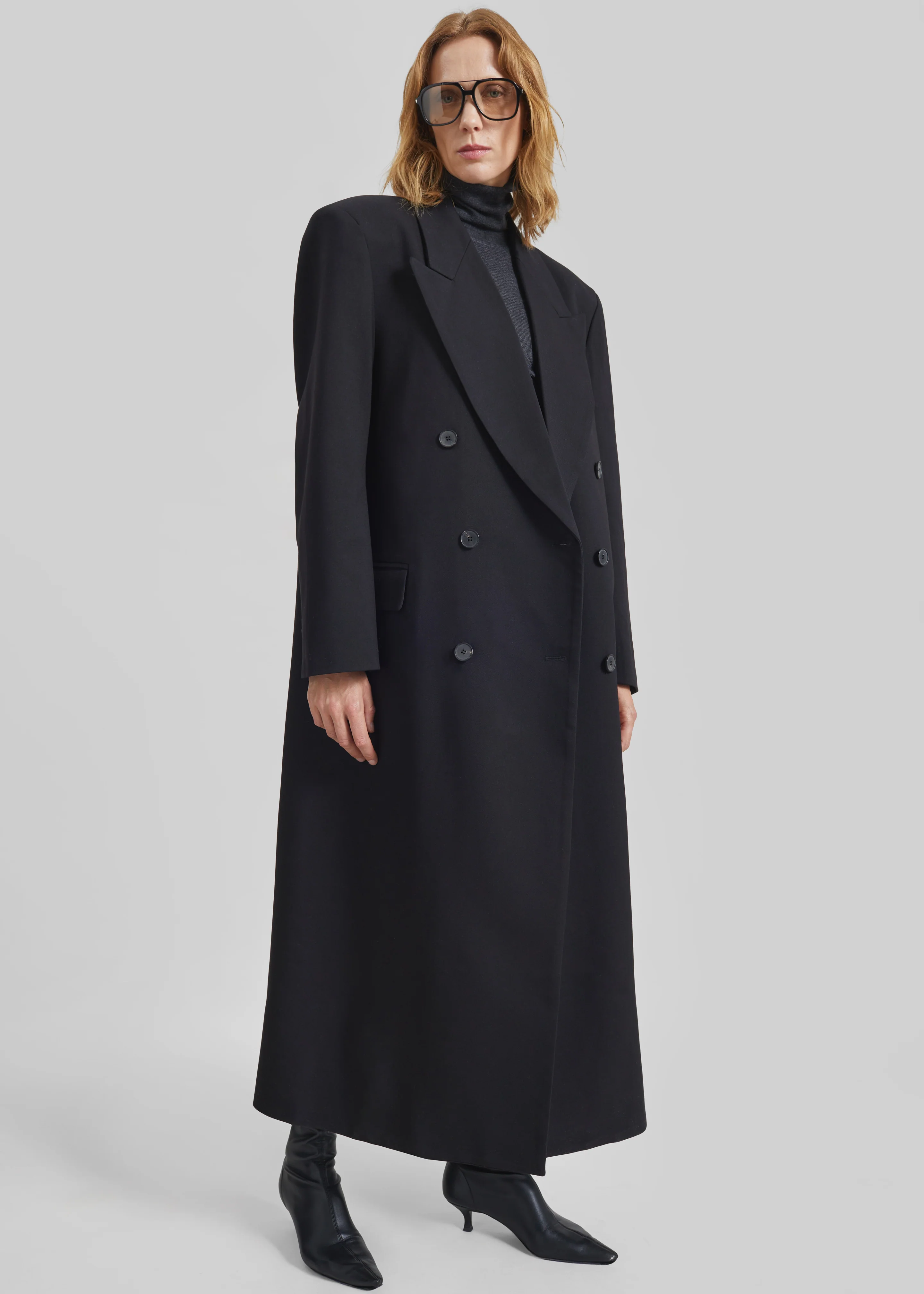 Delphina Long Coat - Black - Image 4