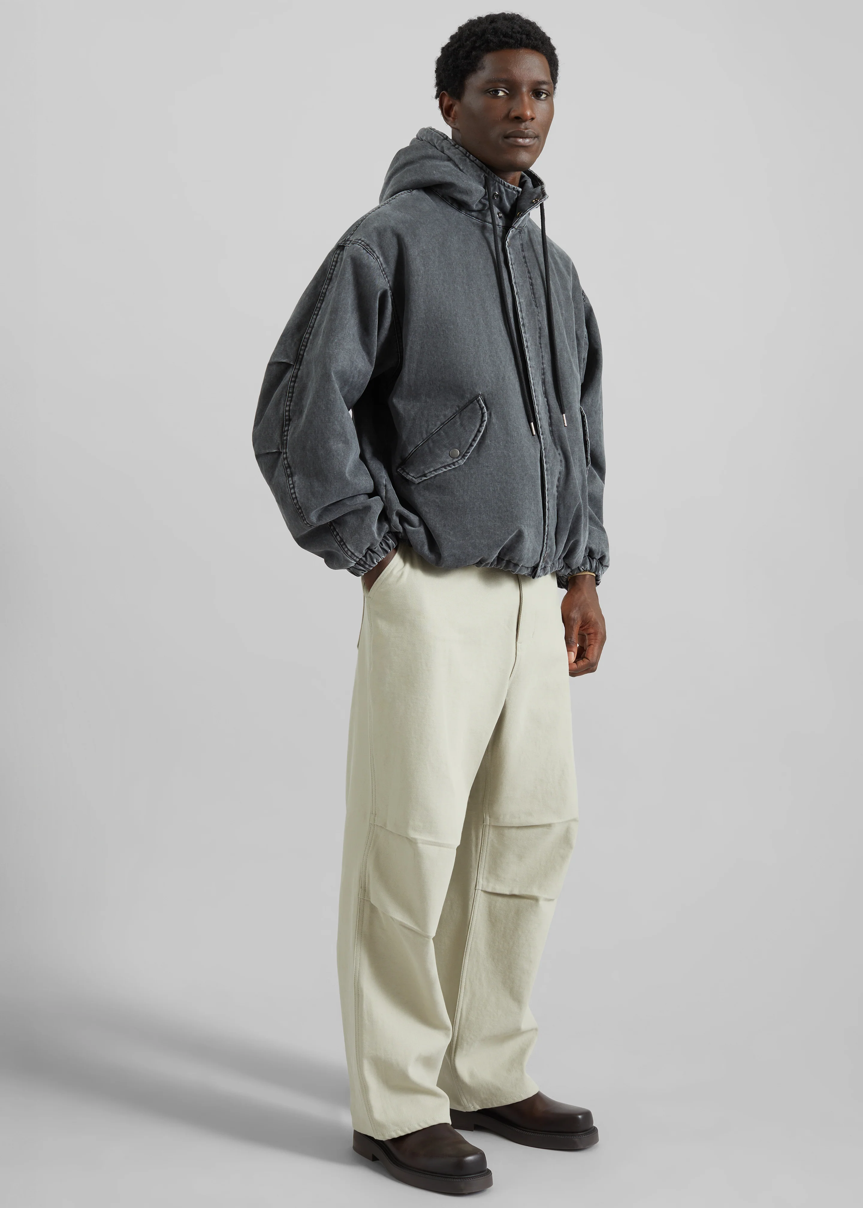 Delvin Padded Jacket - Charcoal - Image 6