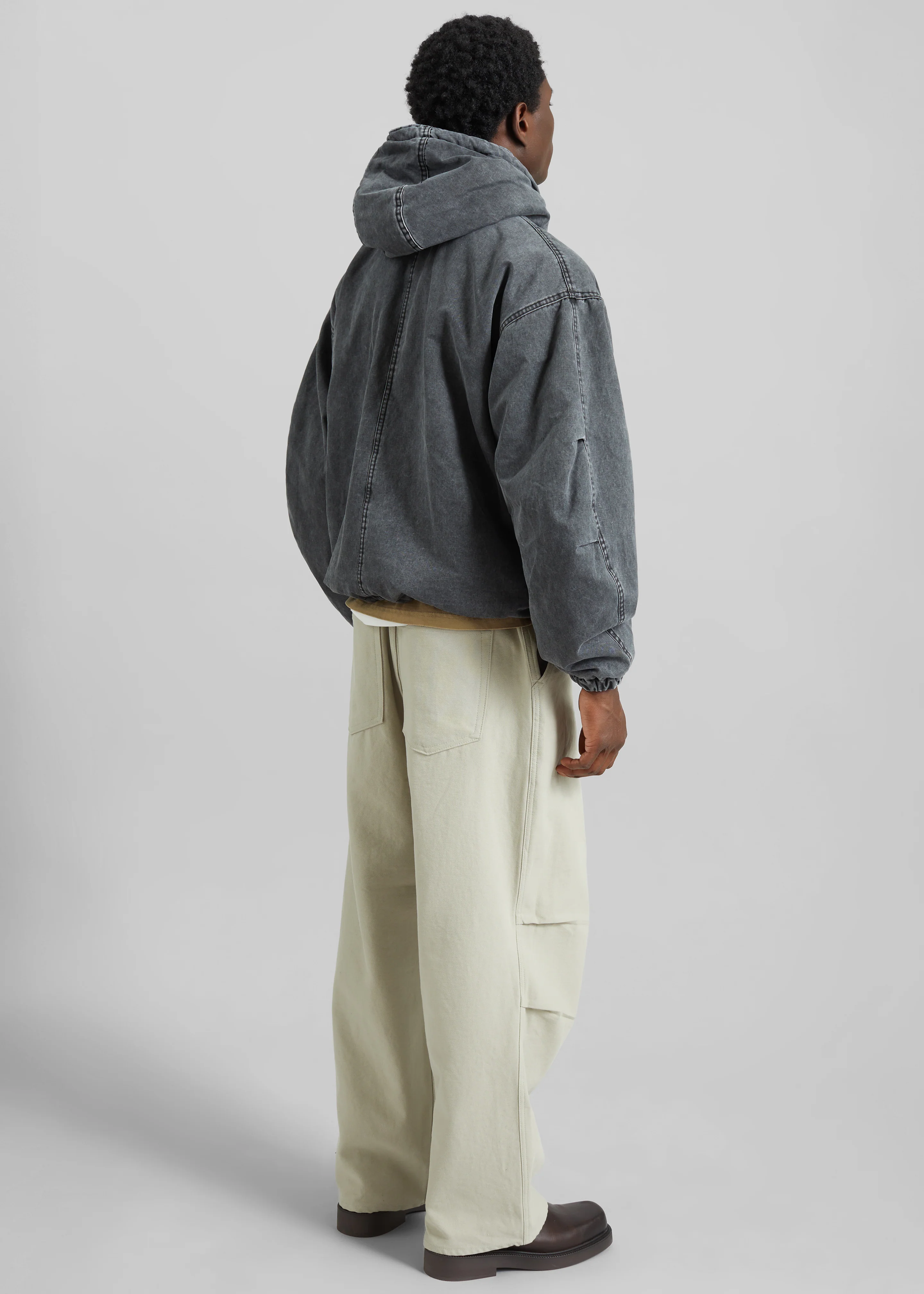 Delvin Padded Jacket - Charcoal - Image 8