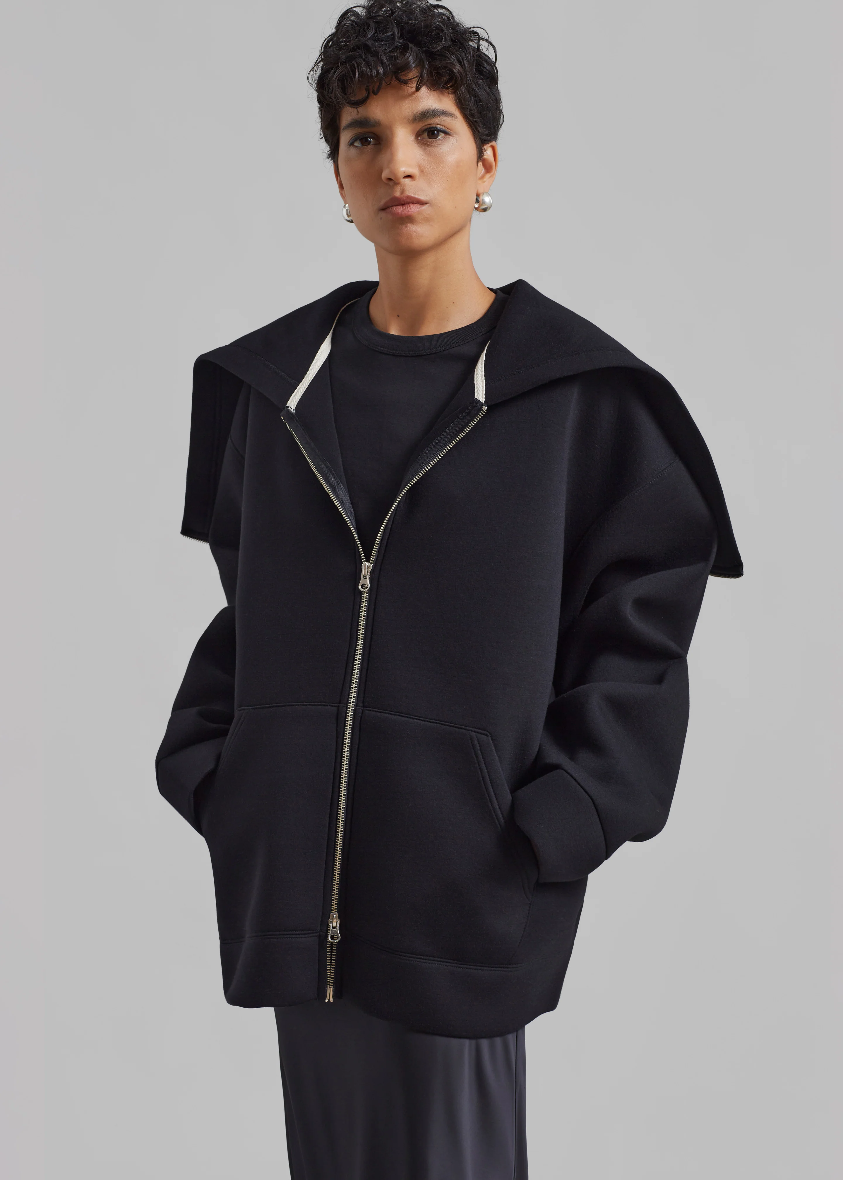 Denton Oversized Hoodie - Black - Image 6