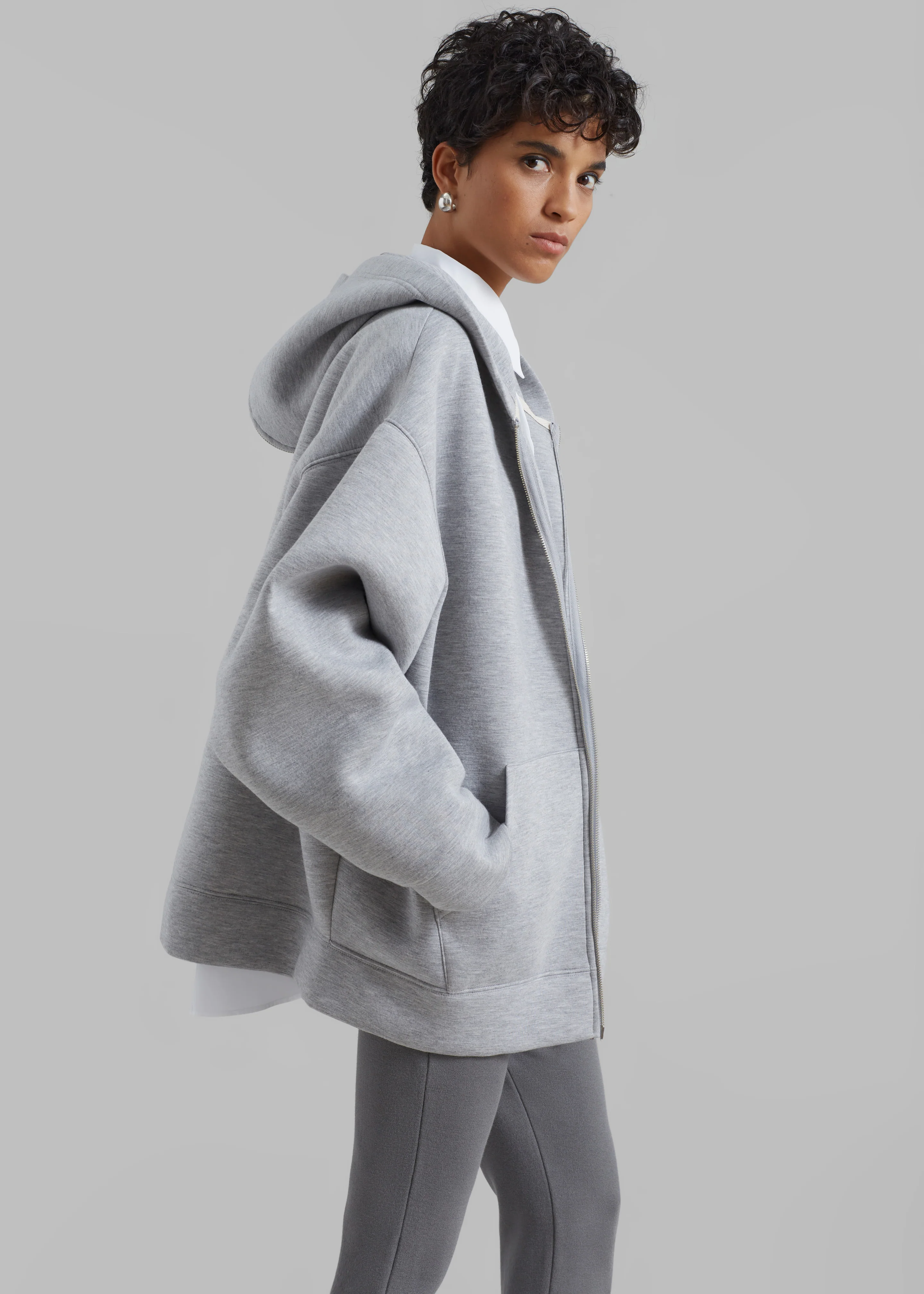 Denton Oversized Hoodie - Grey - Image 5