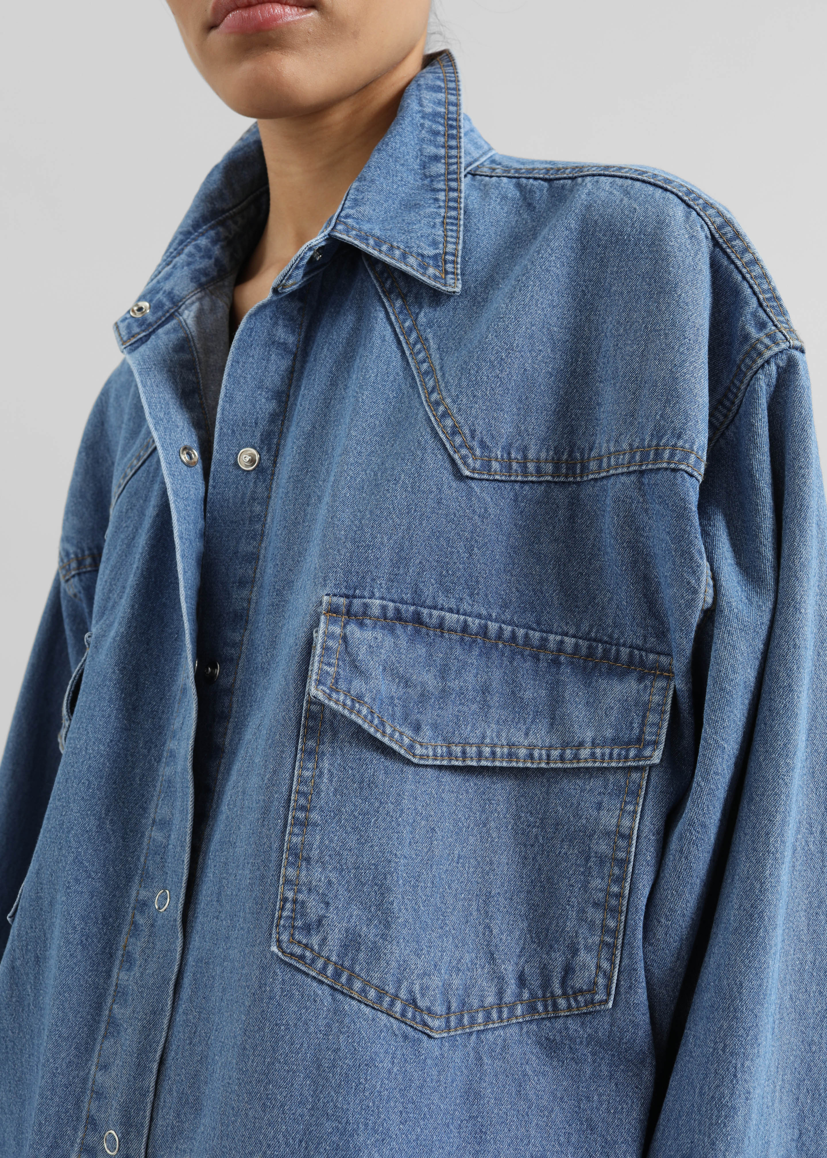 Desona Denim Shirt - Medium Wash - Image 3