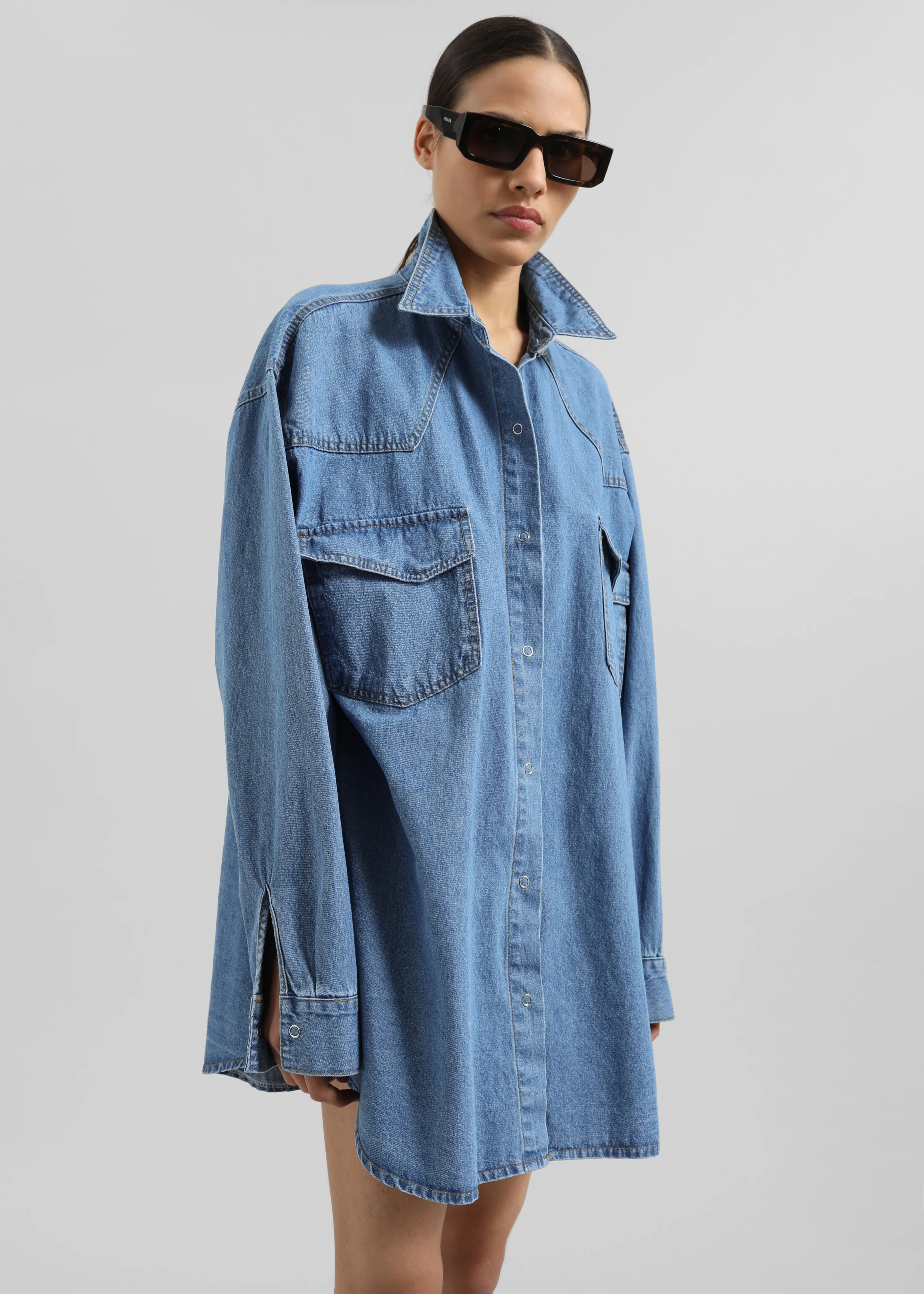 Desona Denim Shirt - Medium Wash - Image 5