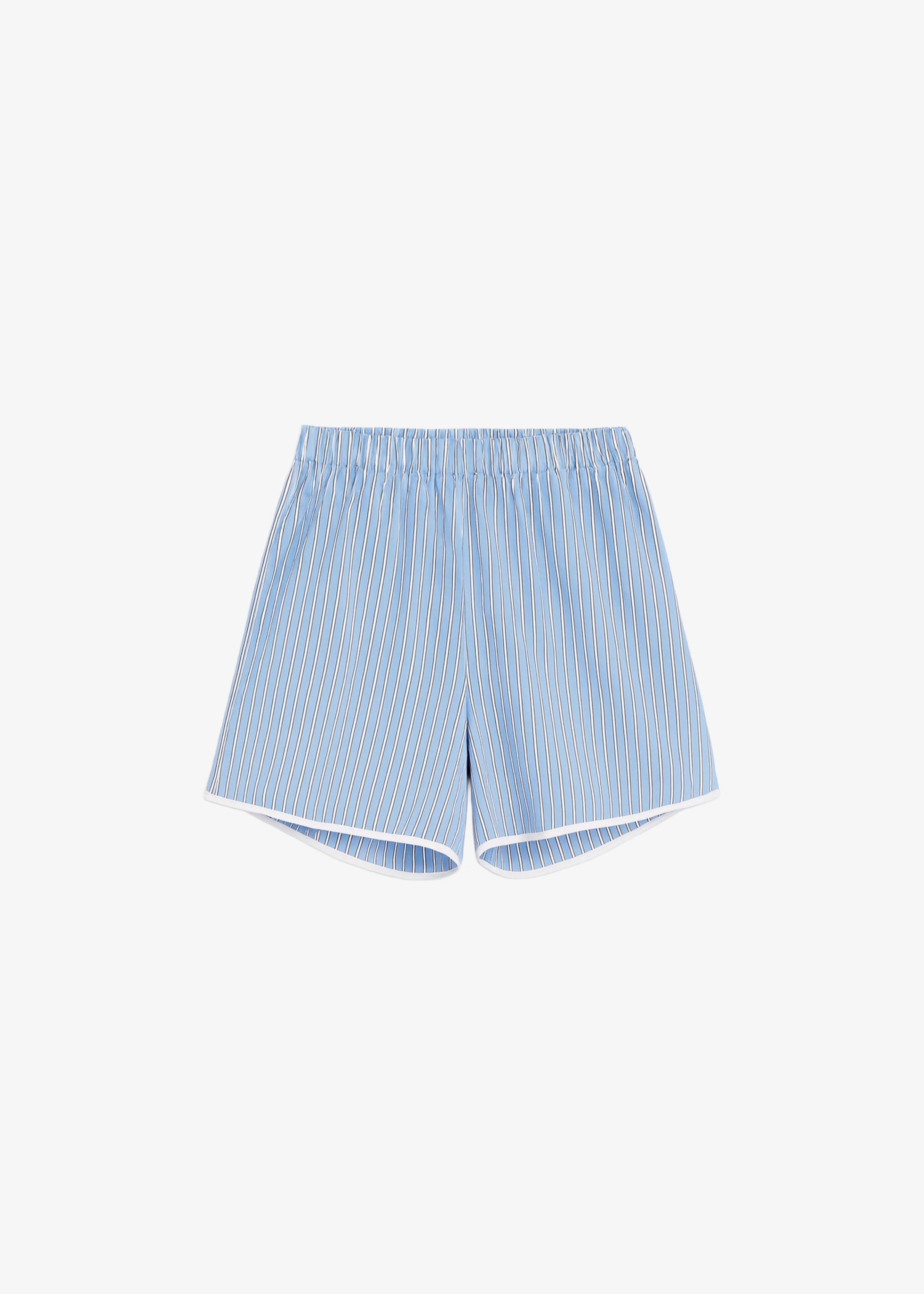 Deya Fluid Mini Boxer Shorts - Blue/White Stripe - Image 7
