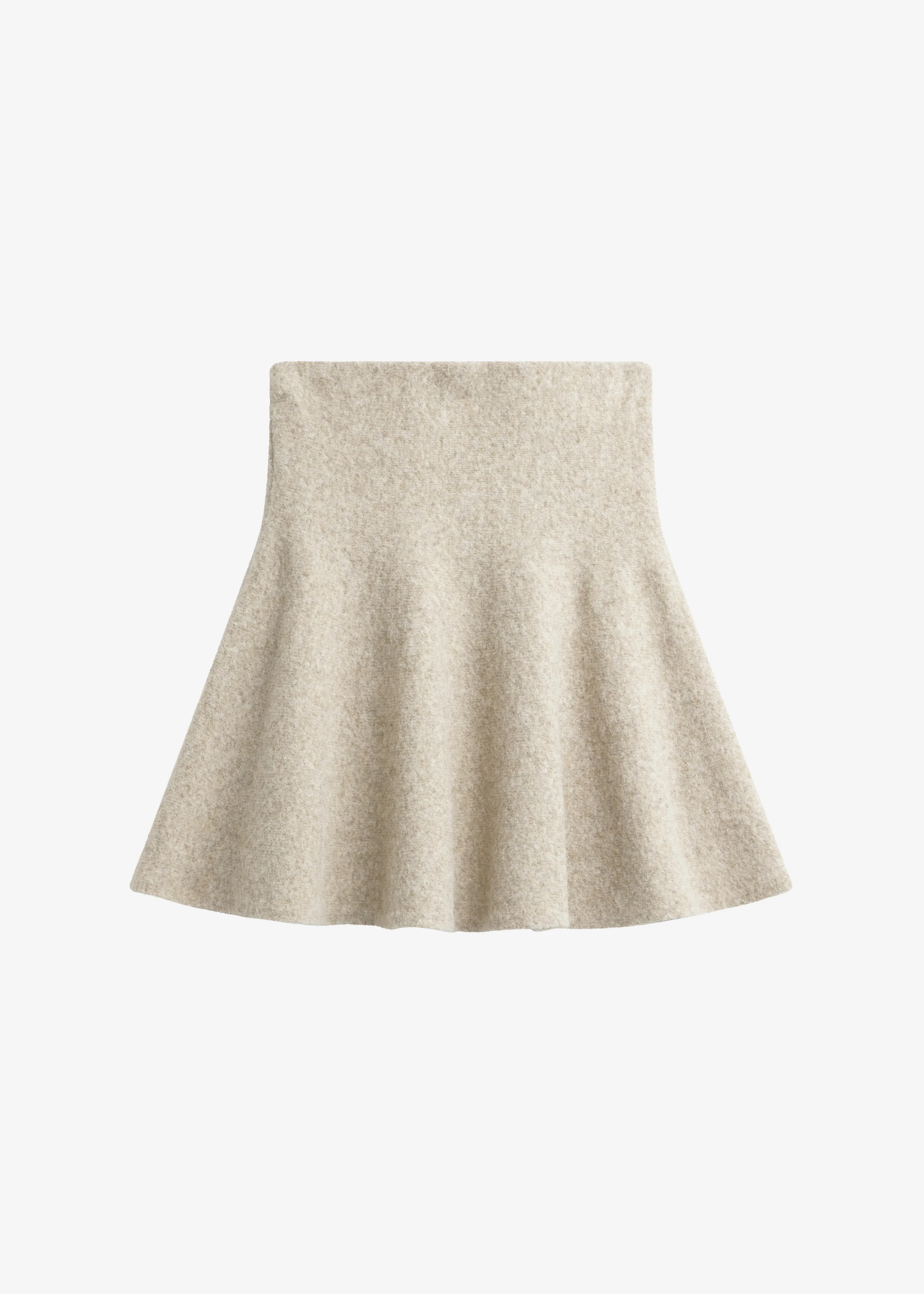 Dienne Knit Mini Skirt - Beige - Image 10
