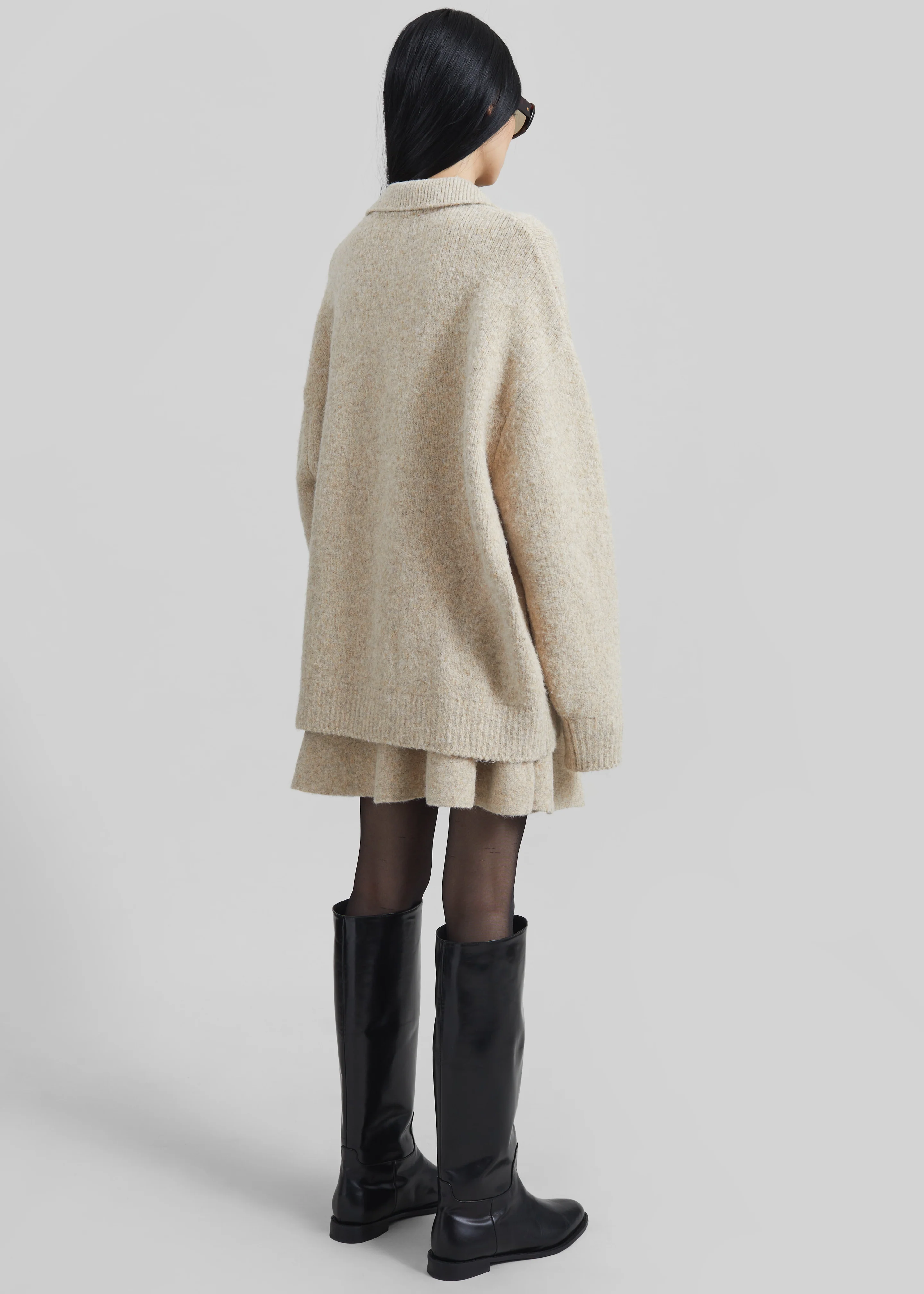 Dienne Polo Sweater - Beige - Image 9