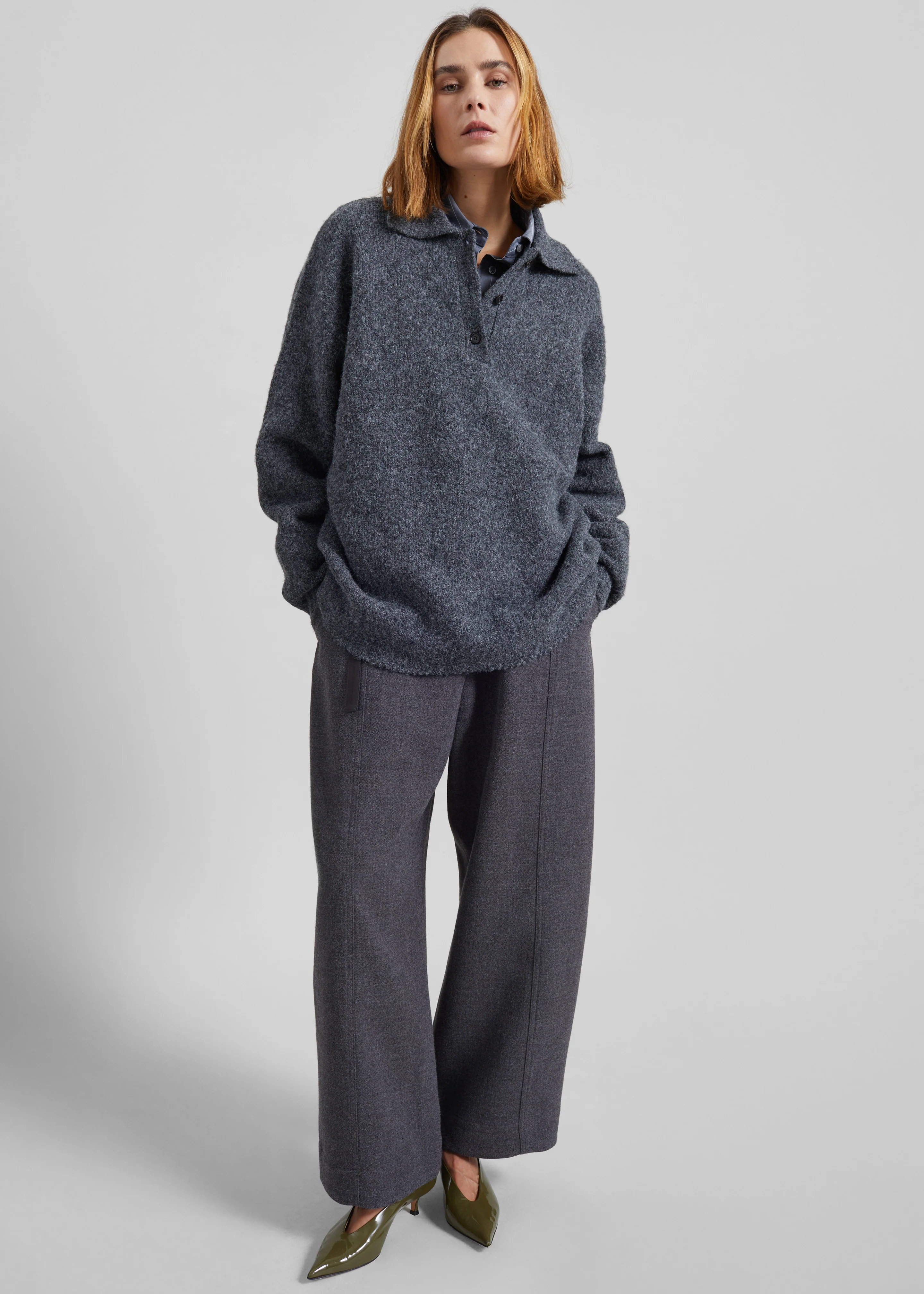Dienne Polo Sweater - Grey - Image 6