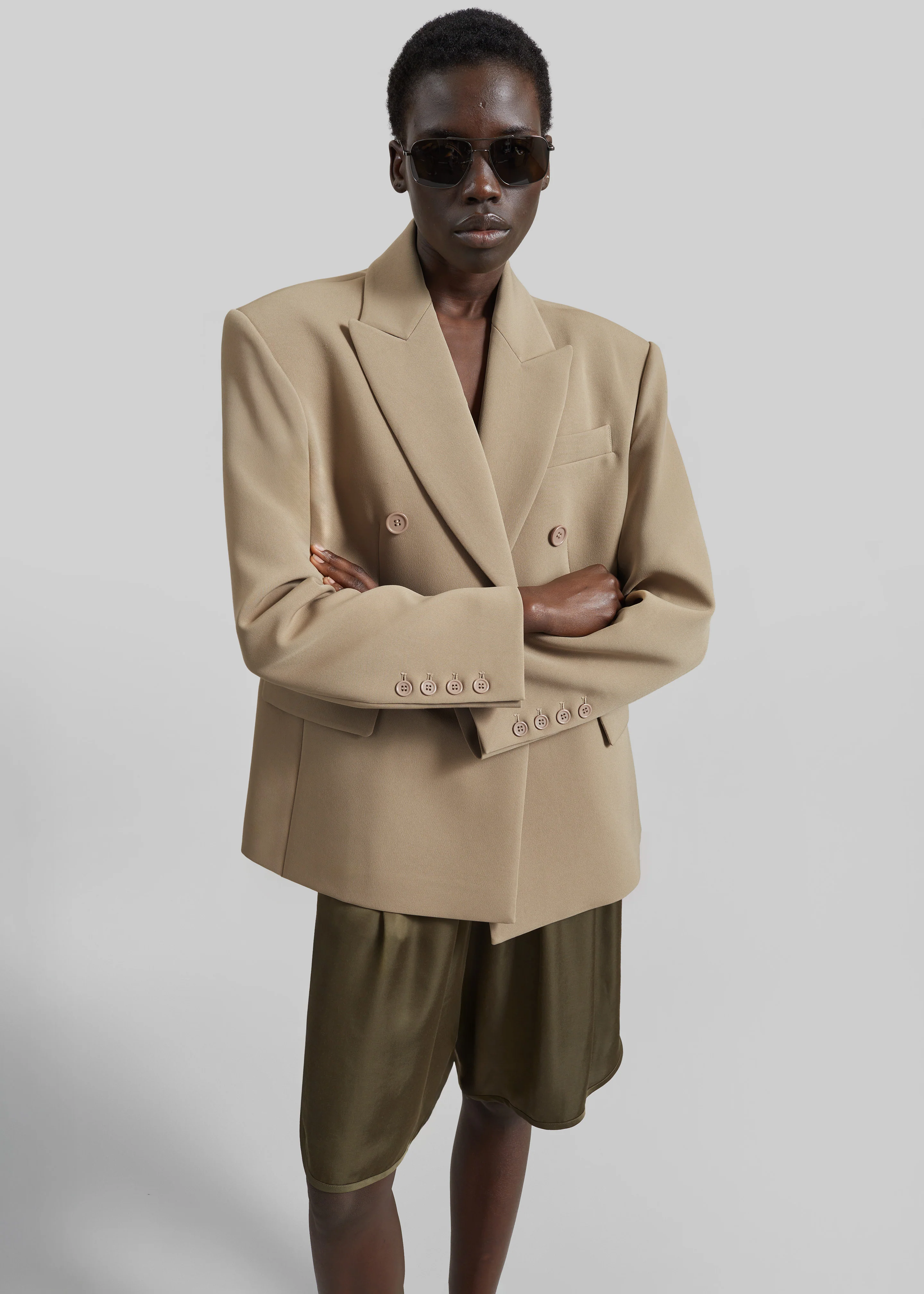 Doyer Cinched Blazer - Beige - Image 8