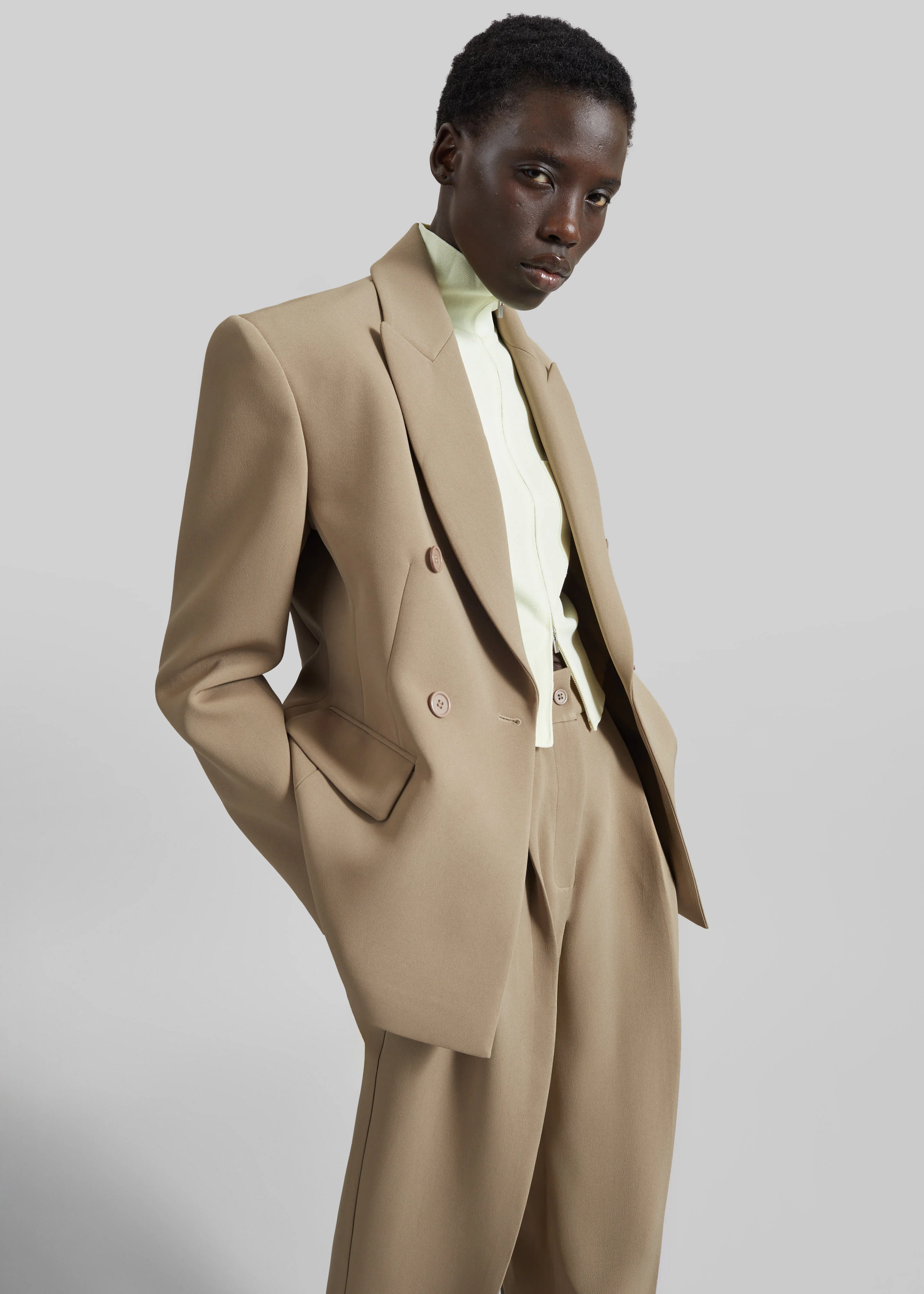 Doyer Cinched Blazer - Beige - Image 9