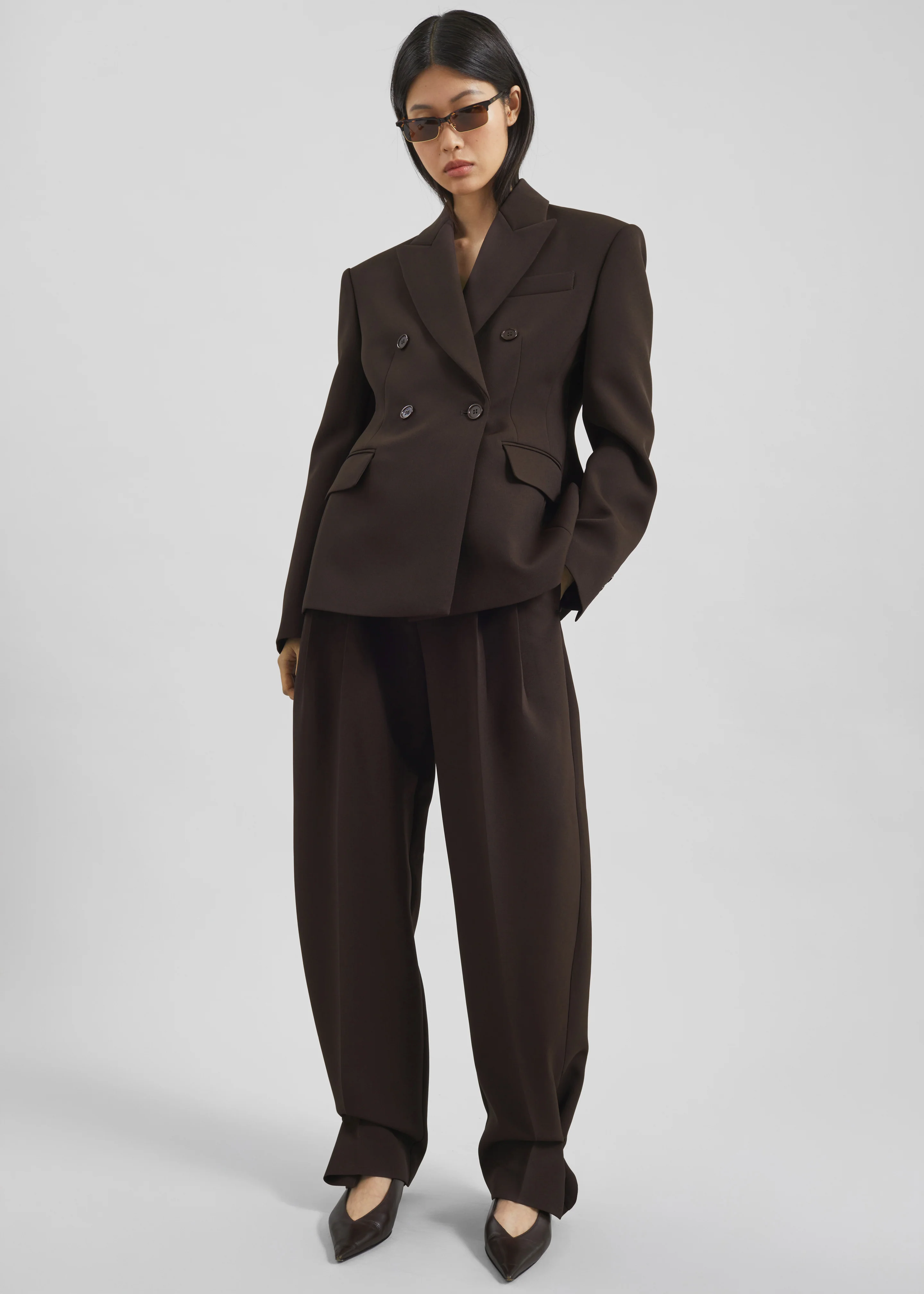Doyer Cinched Blazer - Brown - Image 5