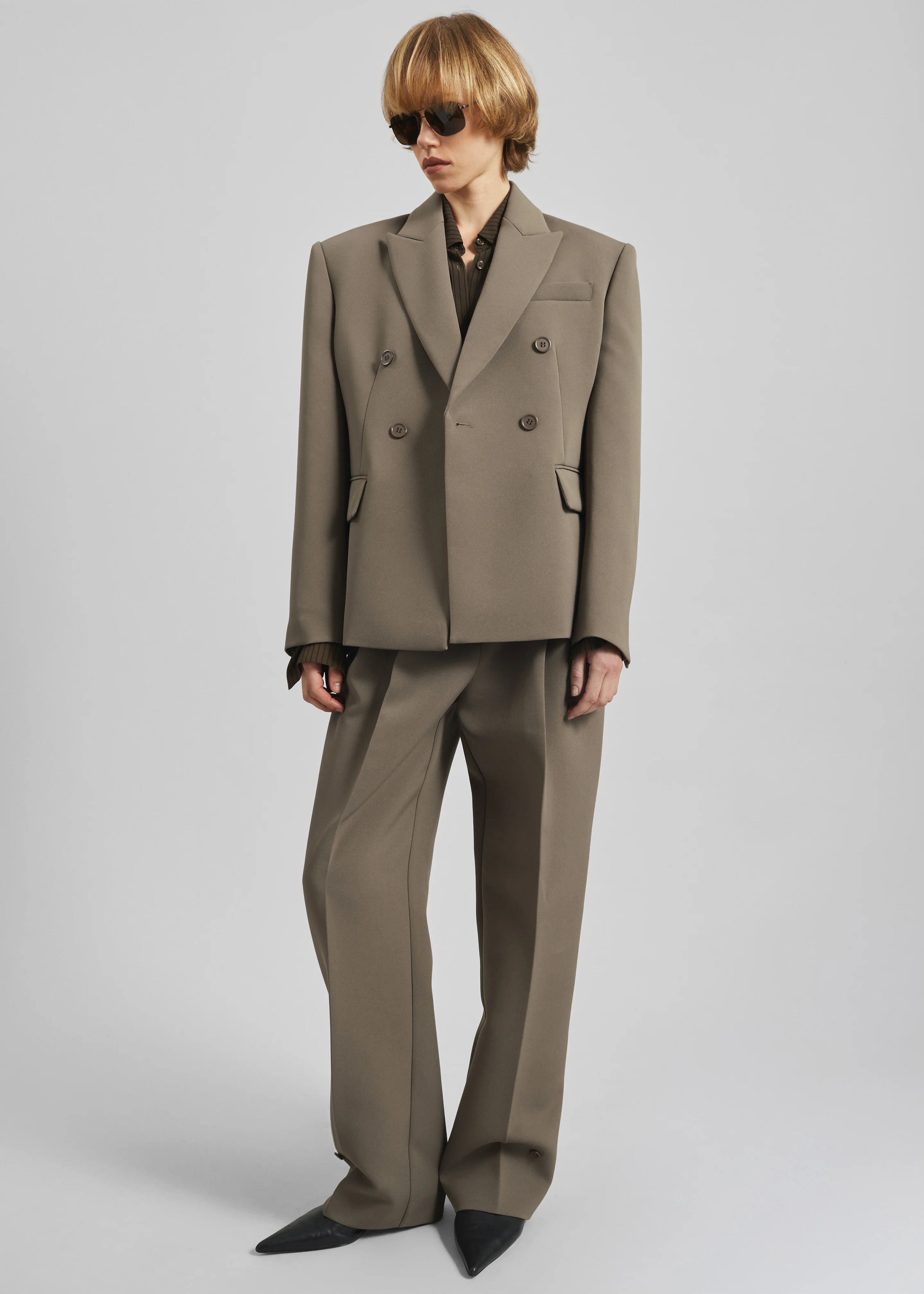 Doyer Cinched Blazer - Moss Green - Image 5
