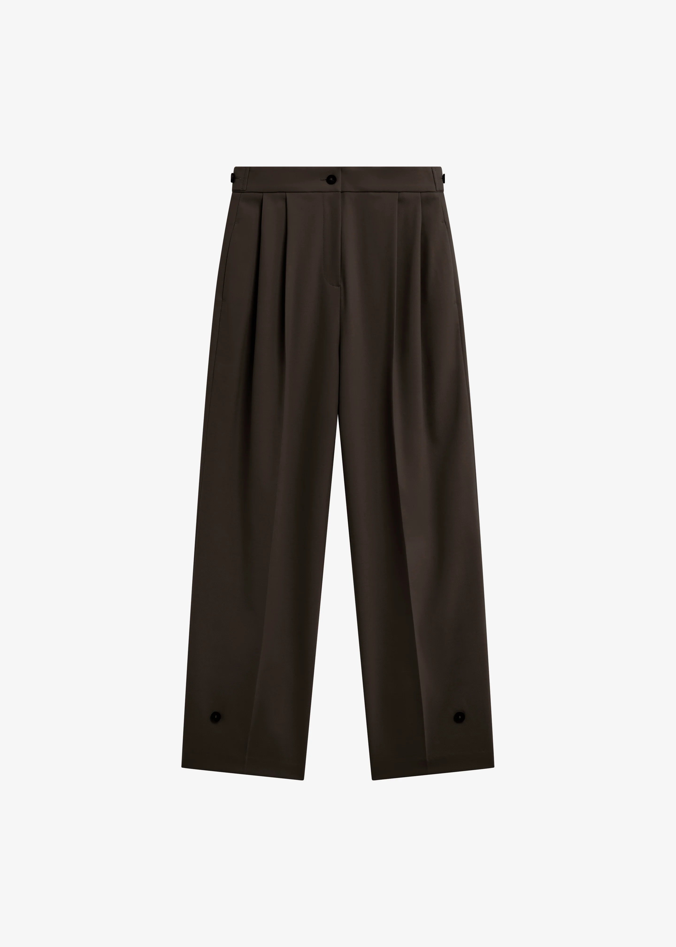 Doyer Pleated Trousers - Brown - Image 10