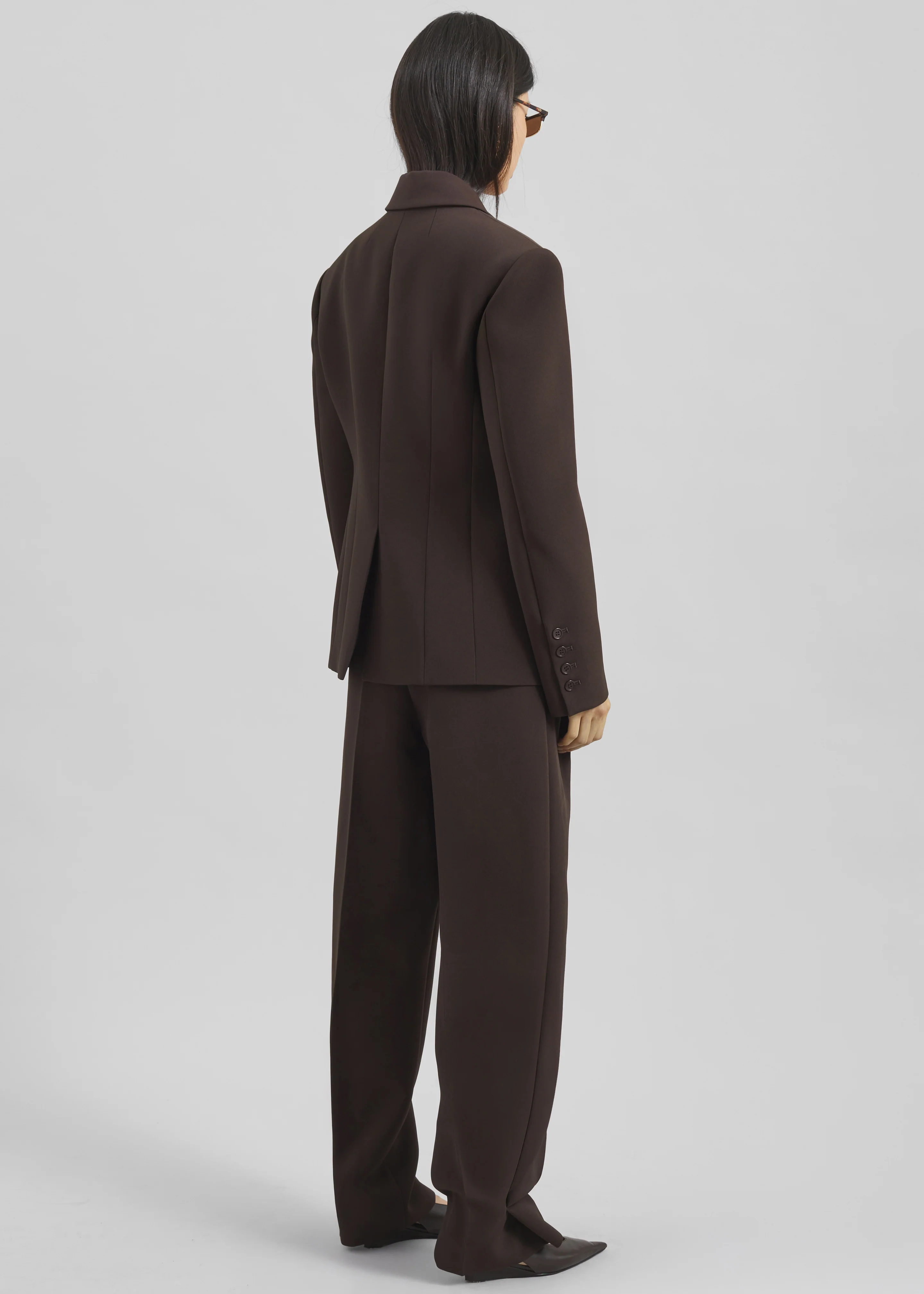 Doyer Pleated Trousers - Brown - Image 9