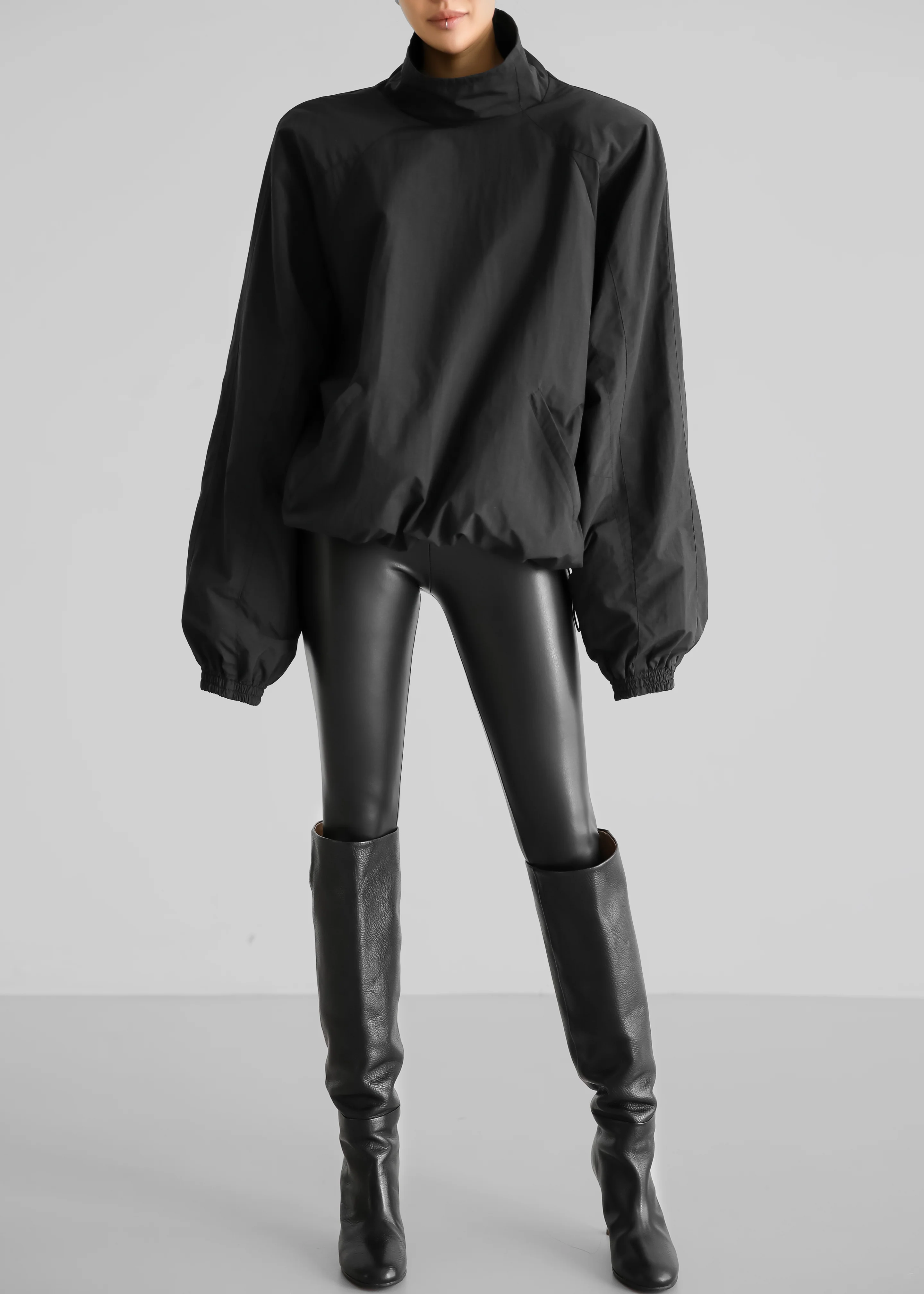Doyle Mockneck Anorak - Black - Image 3