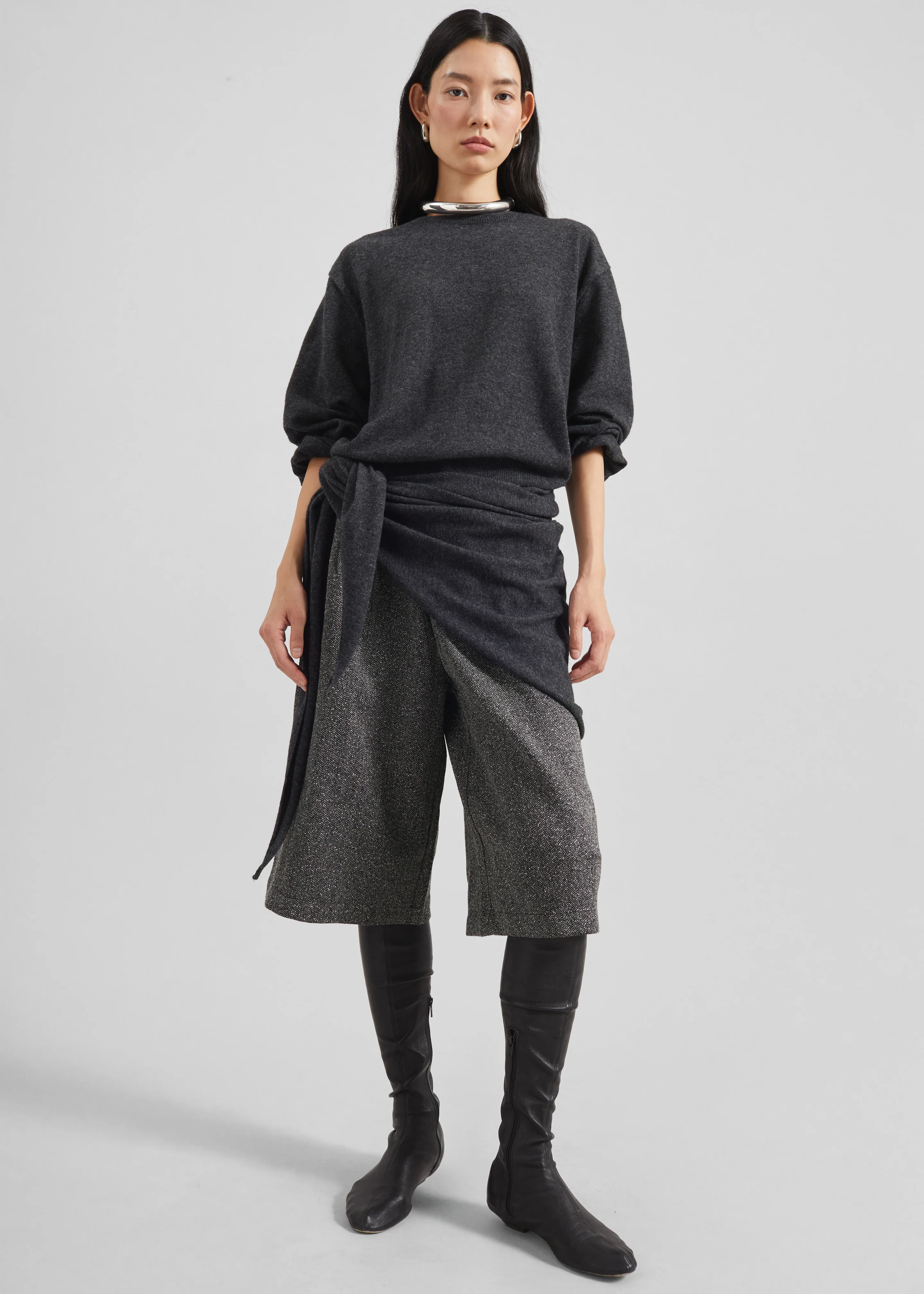 Dunley Bermuda Shorts - Charcoal Melange - Image 4