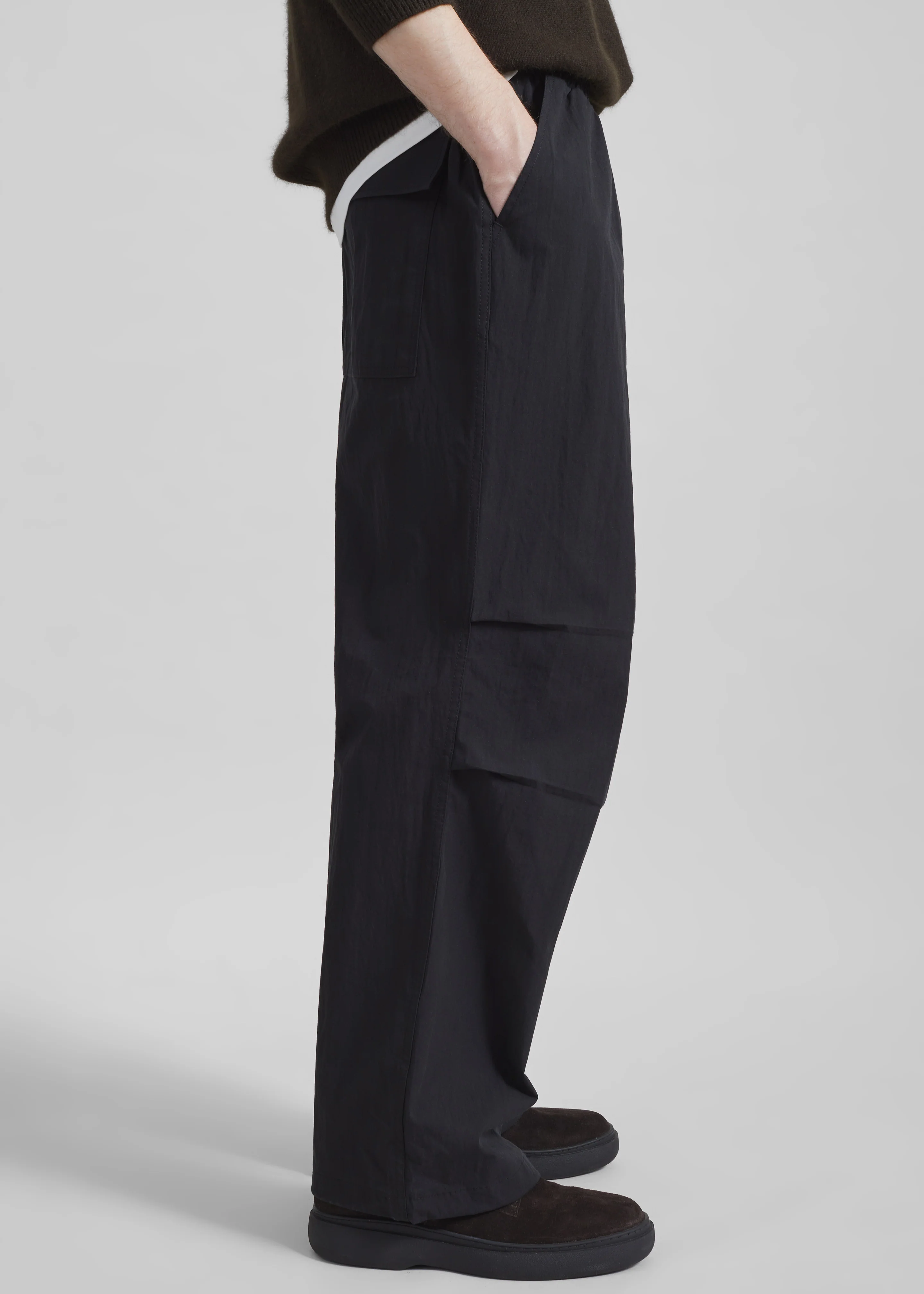 Dunmore Parachute Pants - Black - Image 4