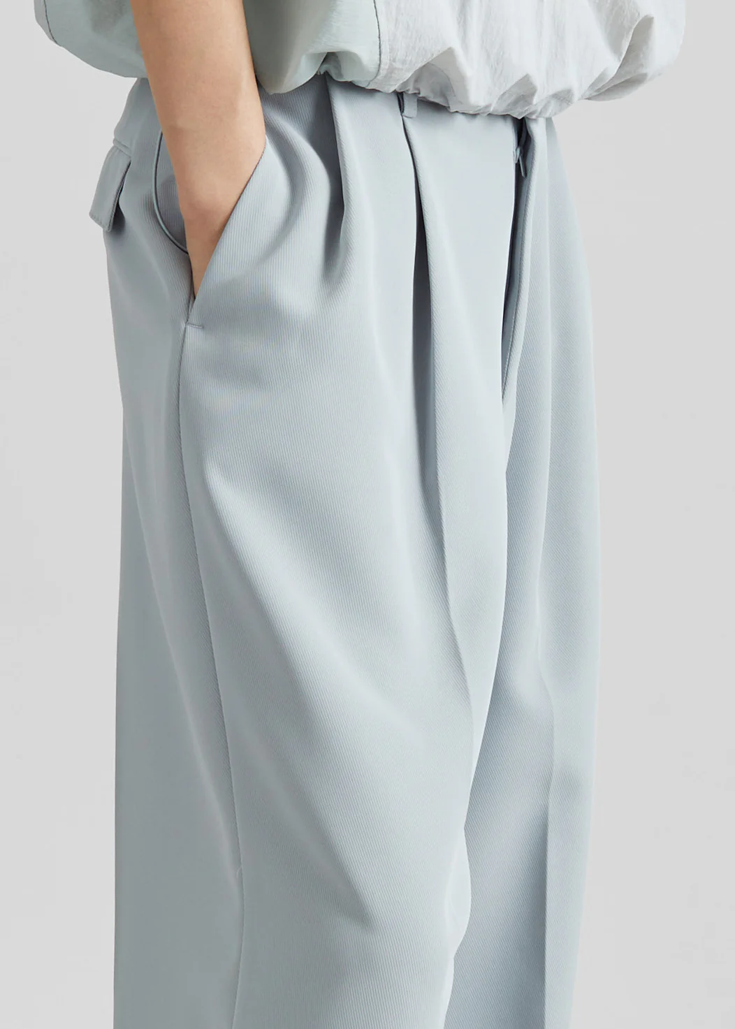 Duved Pleated Trousers - Slate Grey - Image 5