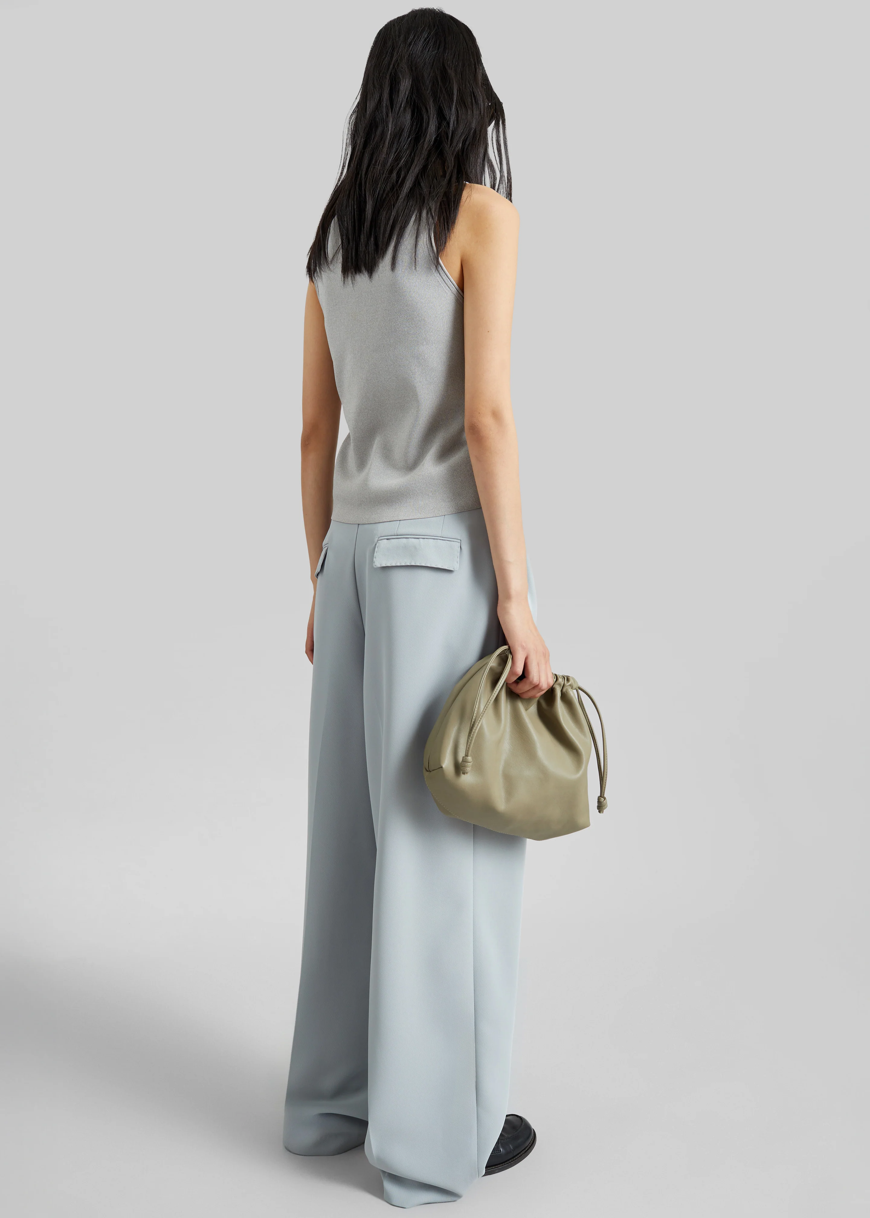 Duved Pleated Trousers - Slate Grey - Image 6
