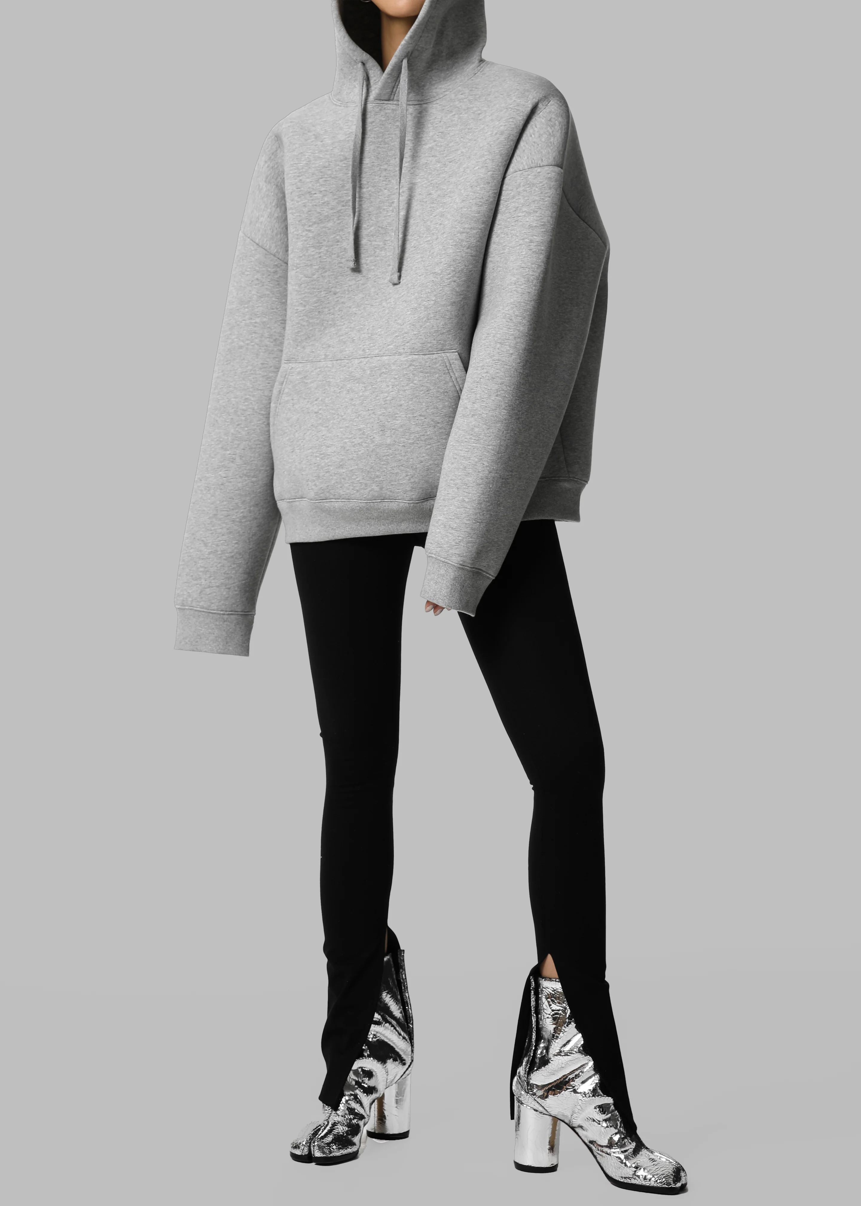 Easton Oversized Hoodie - Light Grey - Image 4