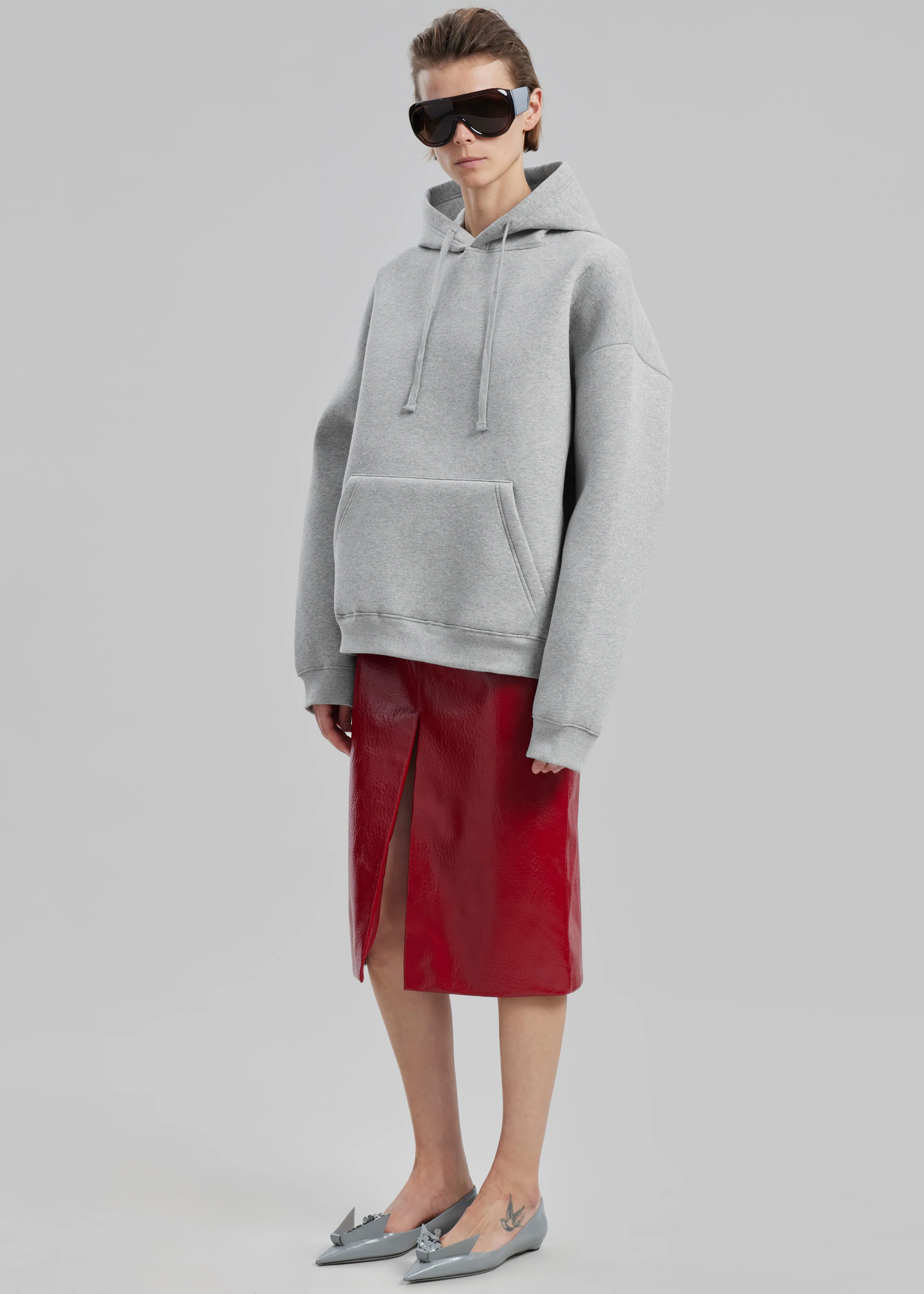 Easton Oversized Hoodie - Light Grey - Image 9