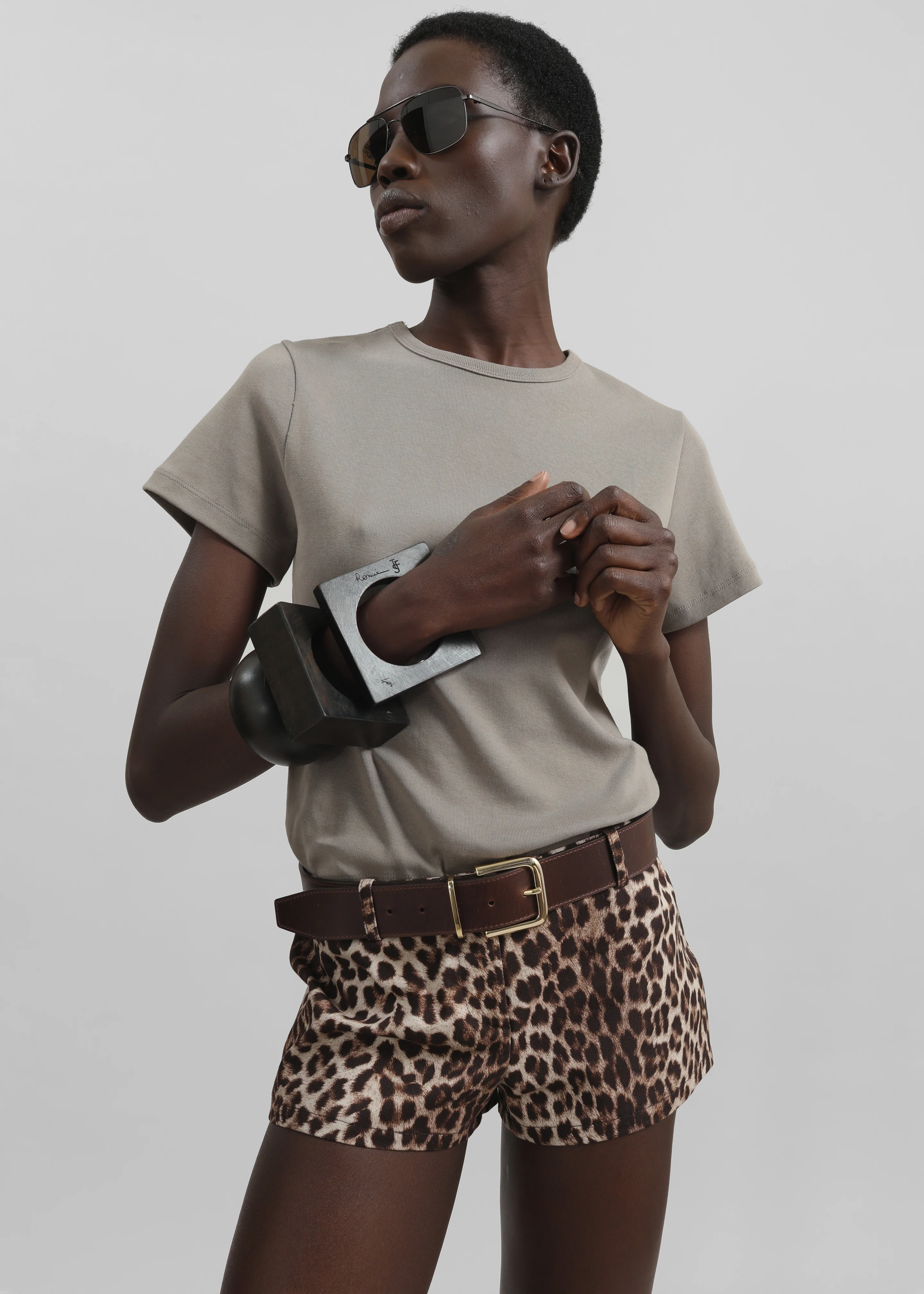 Eben Baby Tee - Taupe - Image 3