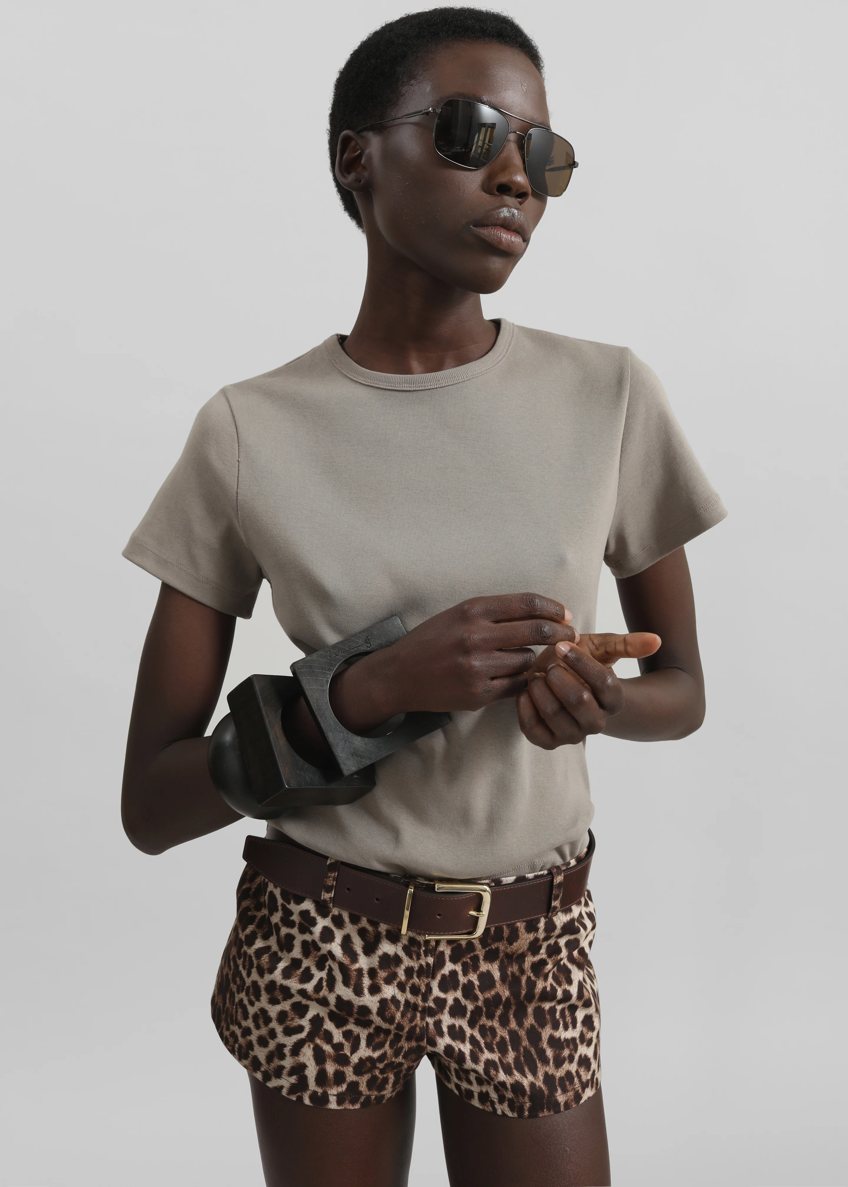 Eben Baby Tee - Taupe - Image 5