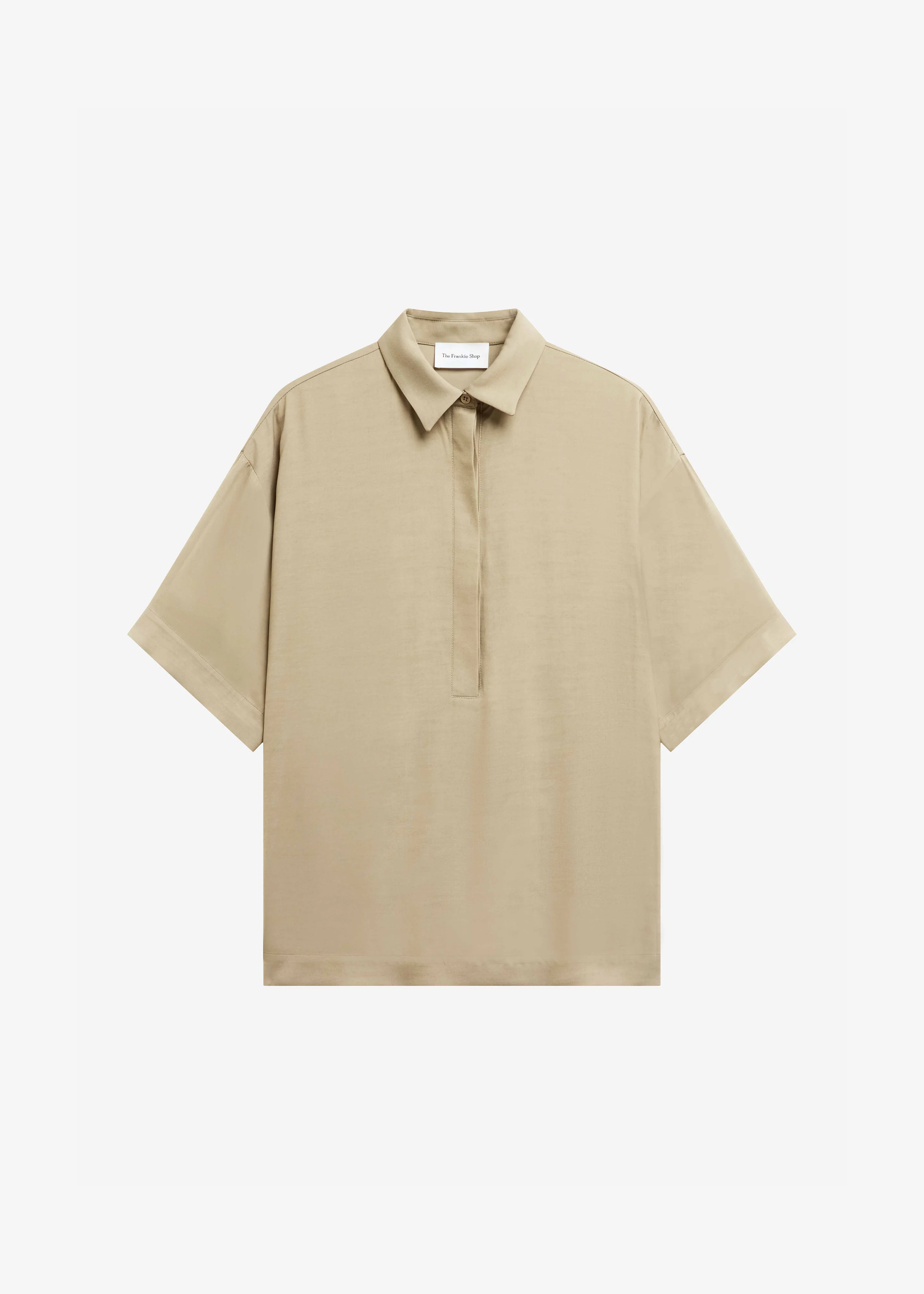 Eda Fluid Polo Shirt - Beige - Image 7