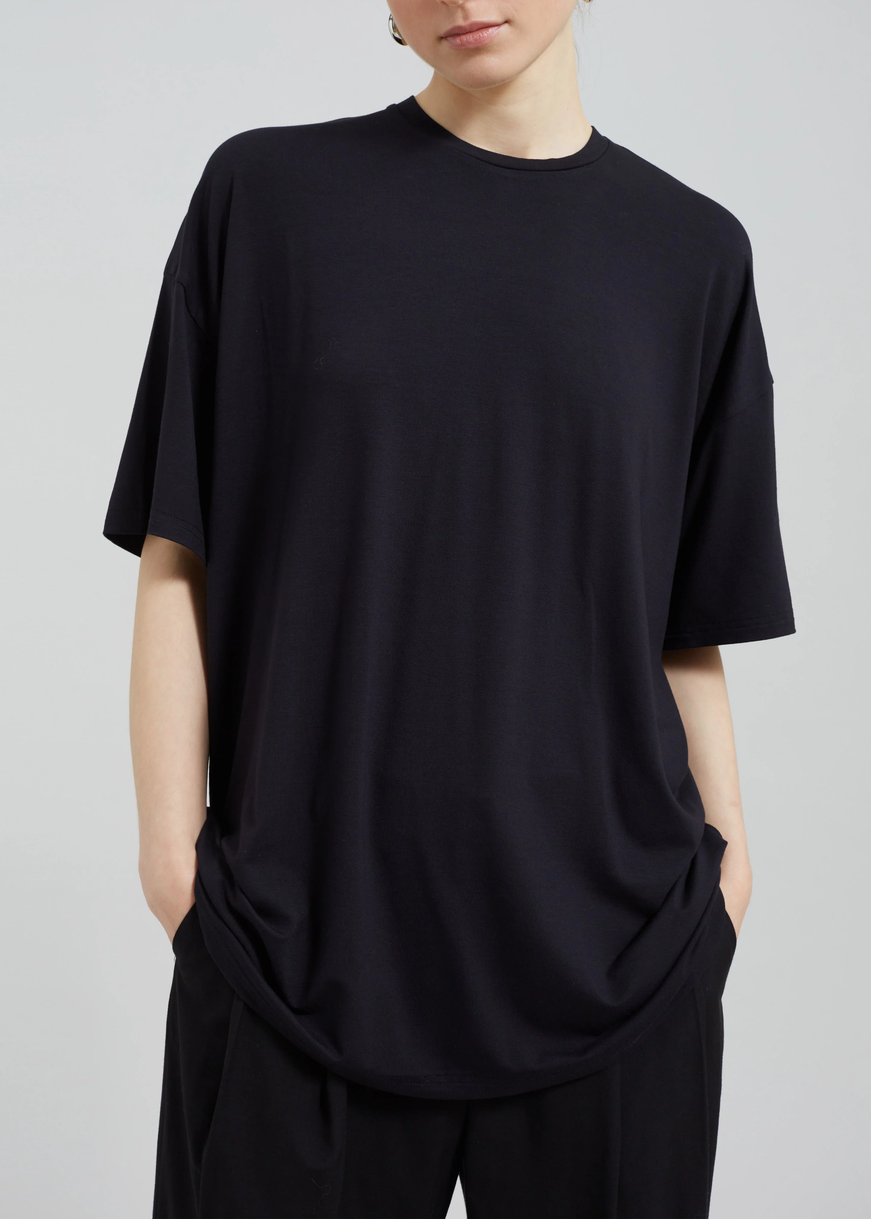 Ella Boxy Tee - Black - Image 4