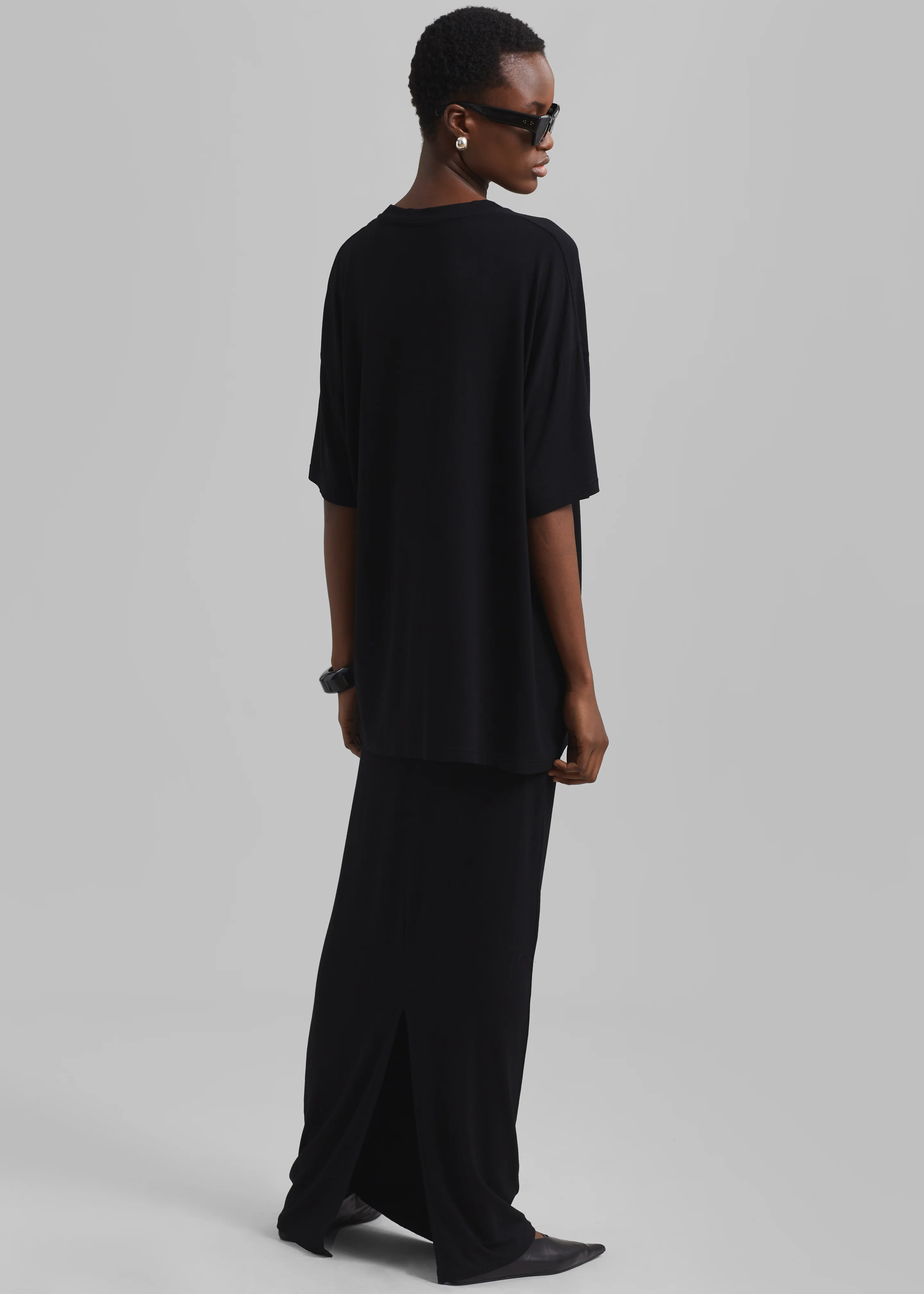 Ella Boxy Tee - Black - Image 6