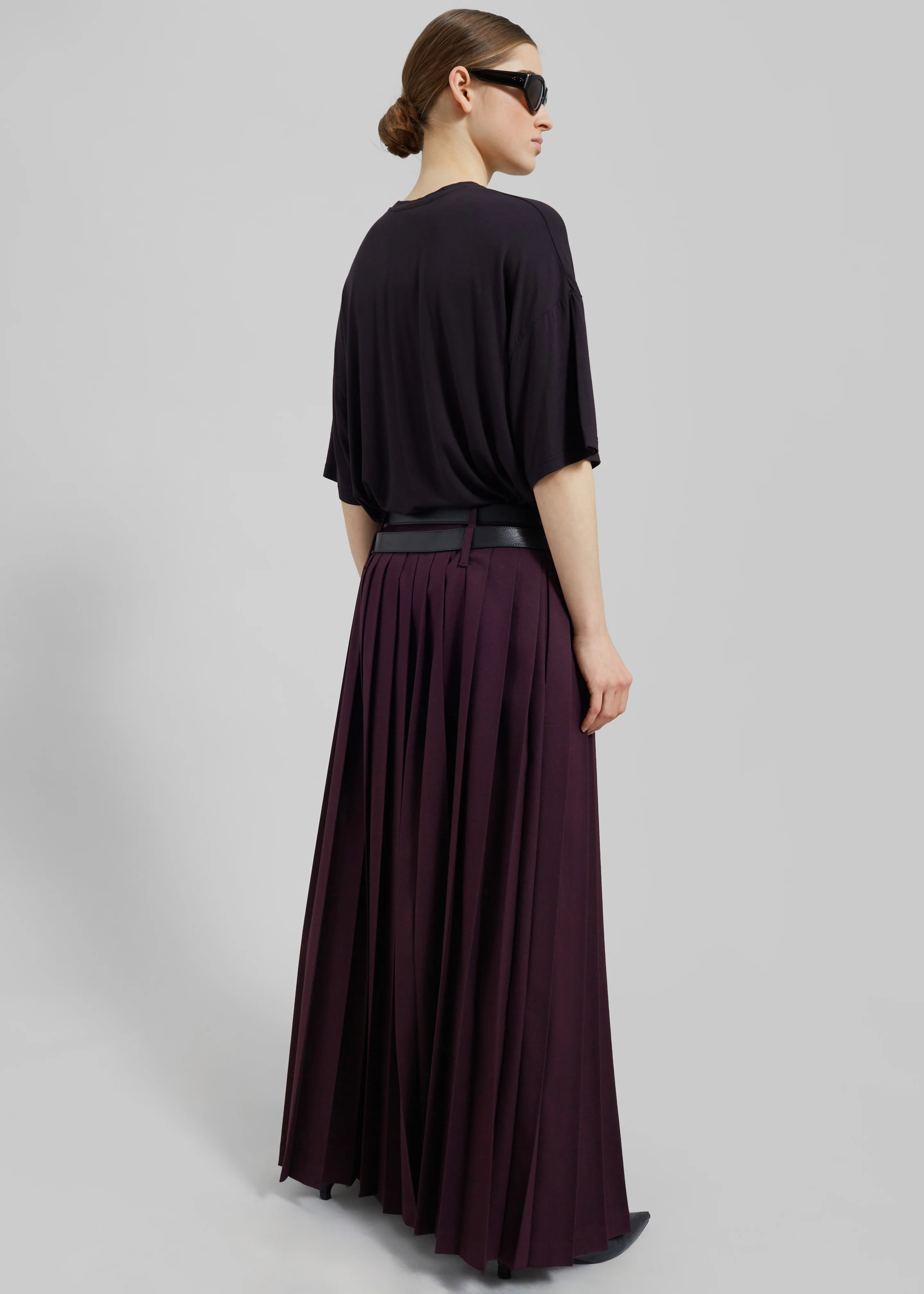 Ella Boxy Tee - Dark Plum - Image 10