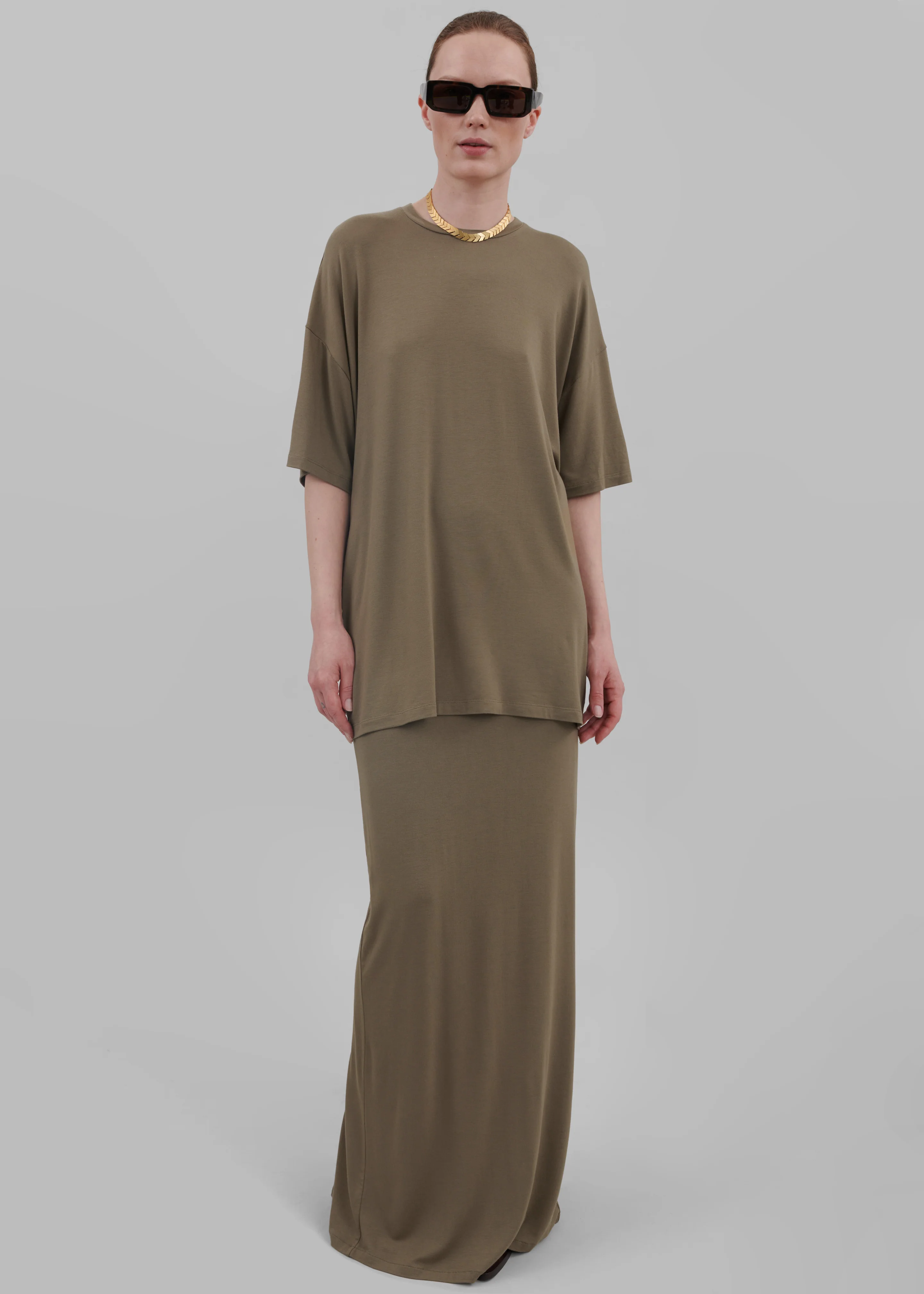 Ella Maxi Skirt - Khaki Brown - Image 4