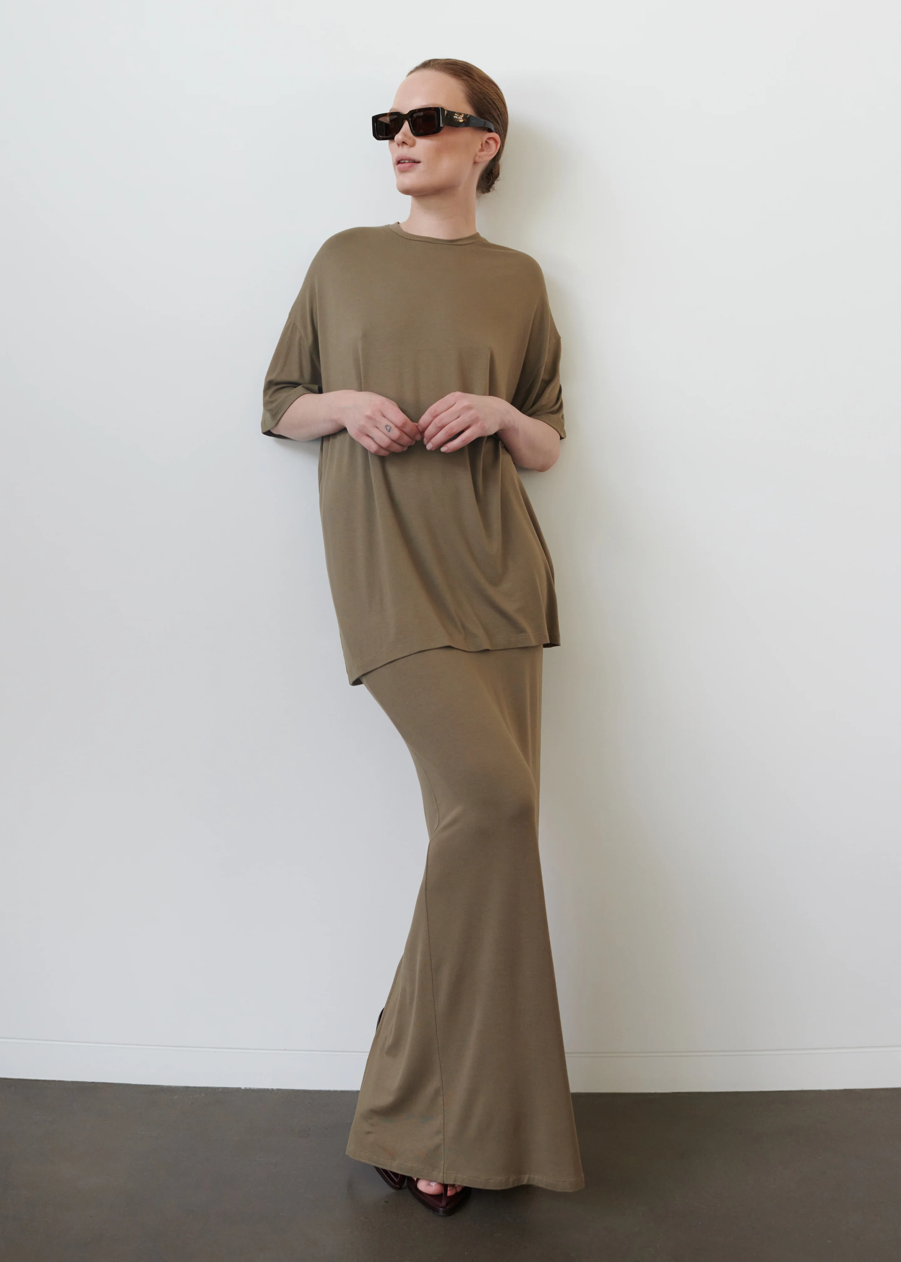 Ella Maxi Skirt - Khaki Brown - Image 6