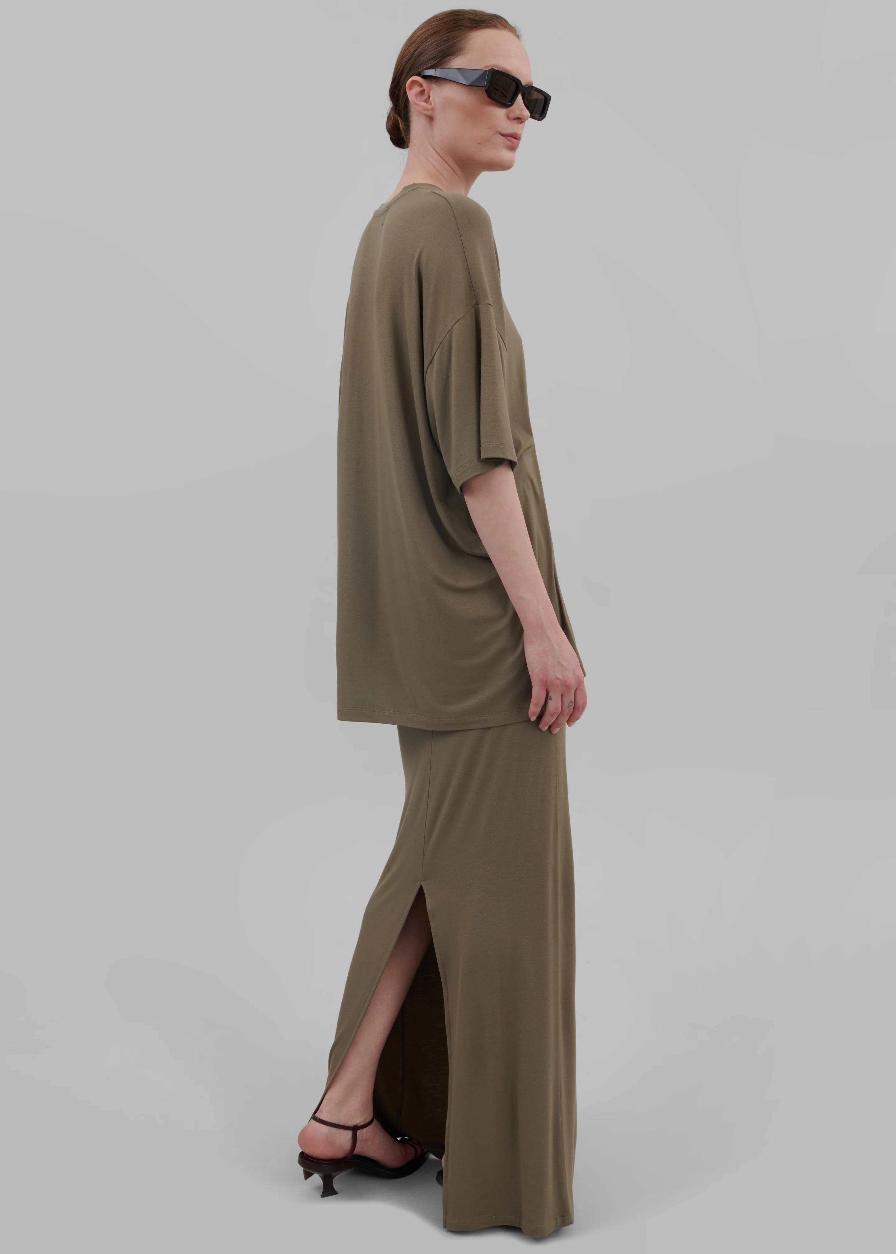 Ella Maxi Skirt - Khaki Brown - Image 9