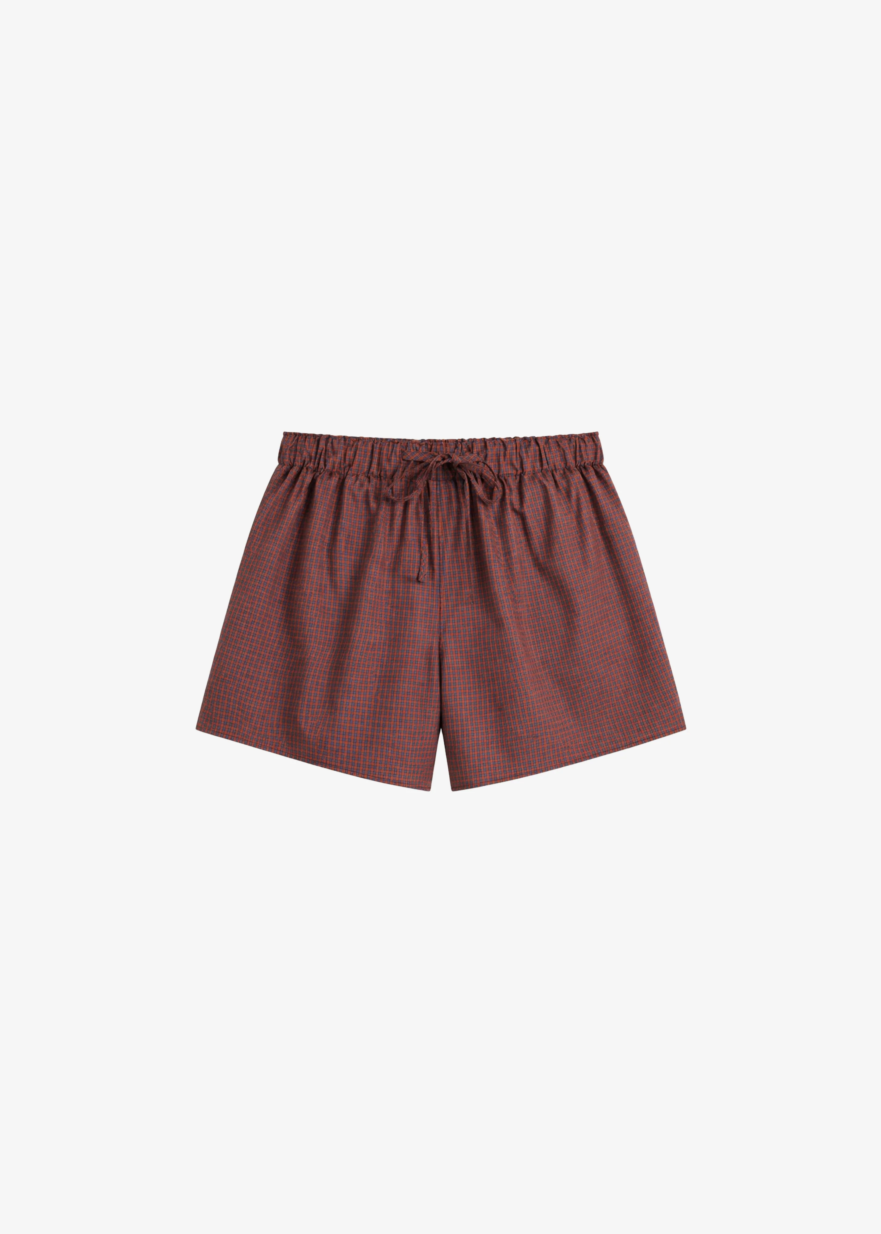 Ello Boxer Shorts - Checked Terracotta - Image 7