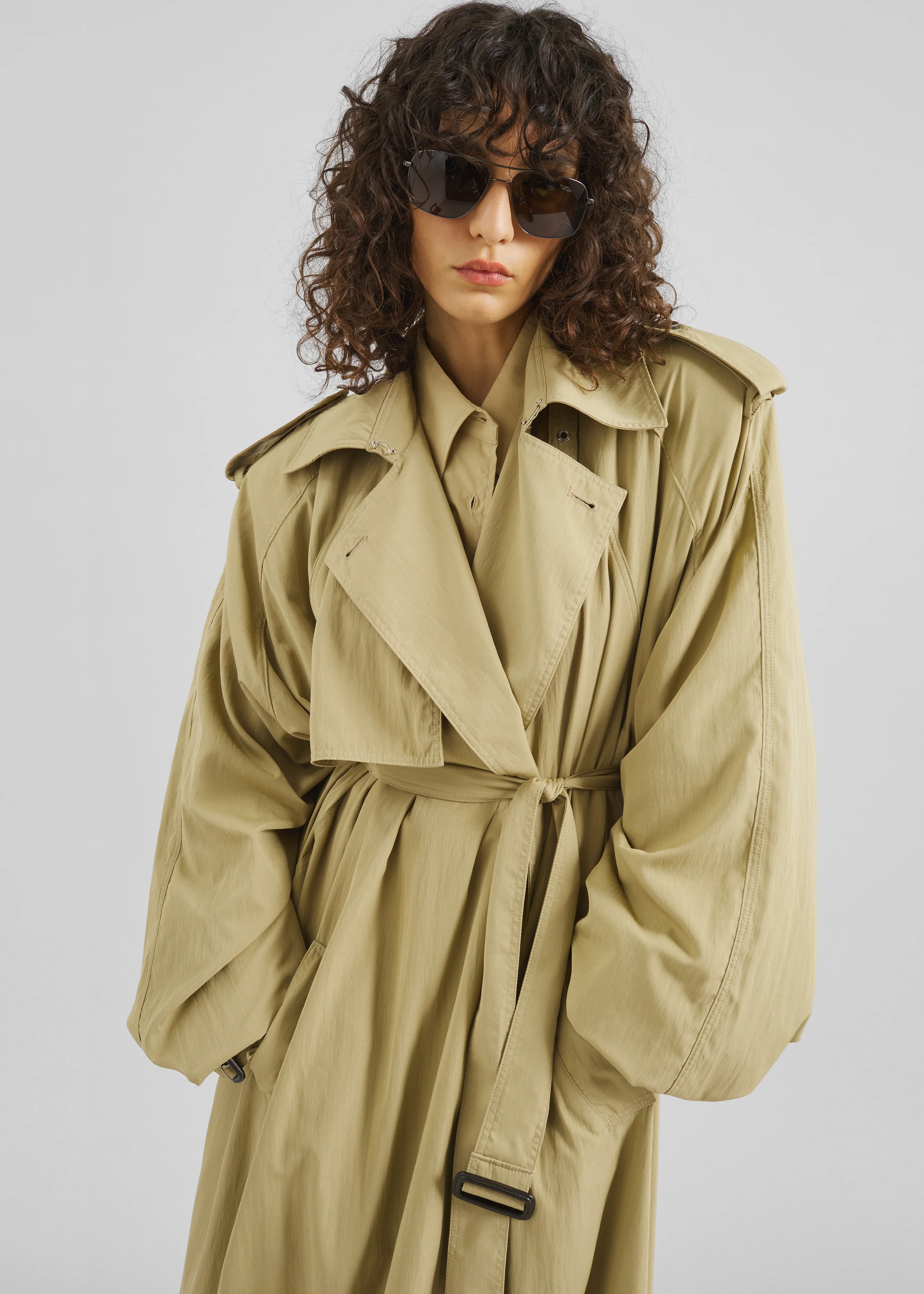 Elsdon Fluid Long Trench - Camel - Image 6