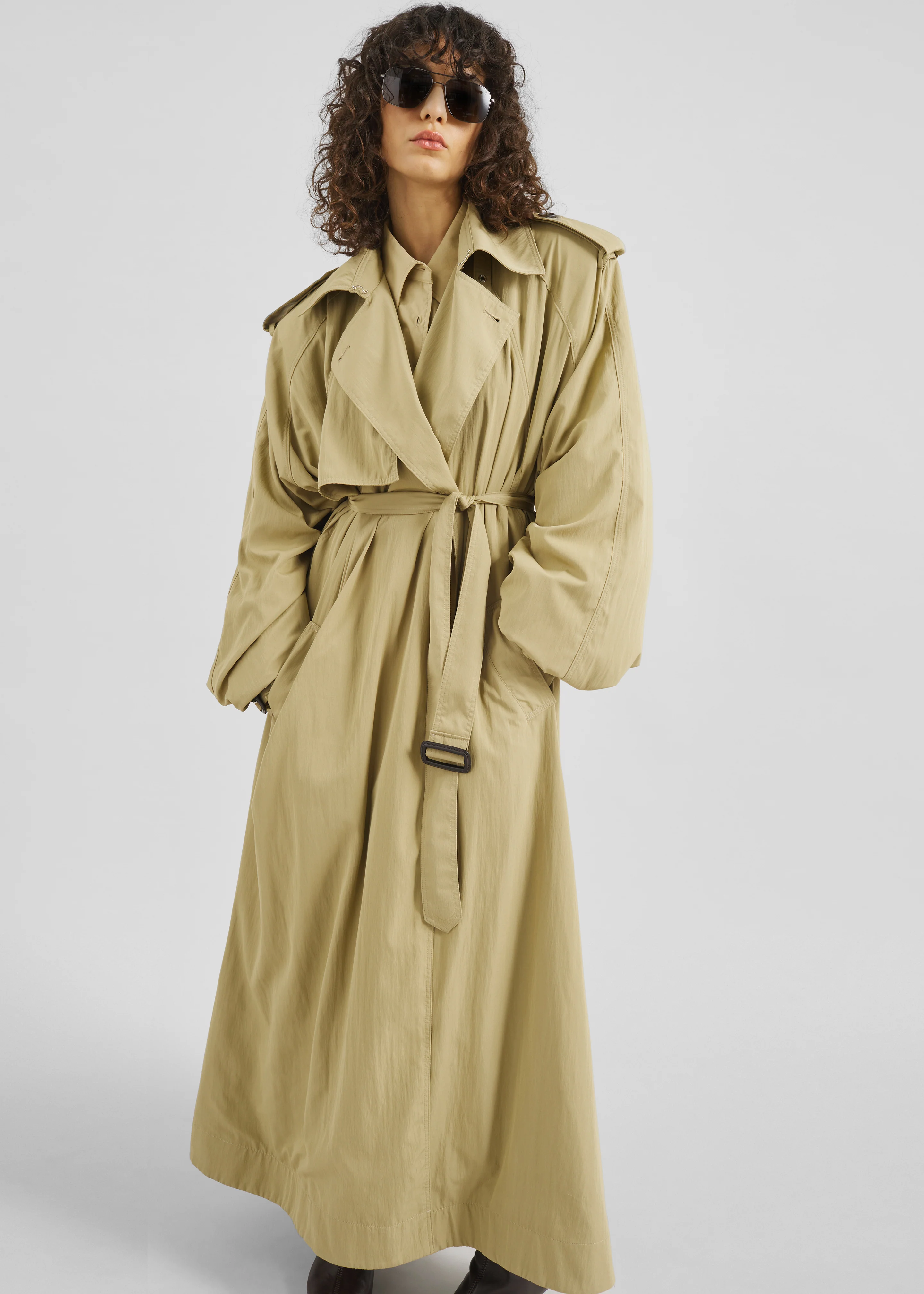 Elsdon Fluid Long Trench - Camel - Image 7