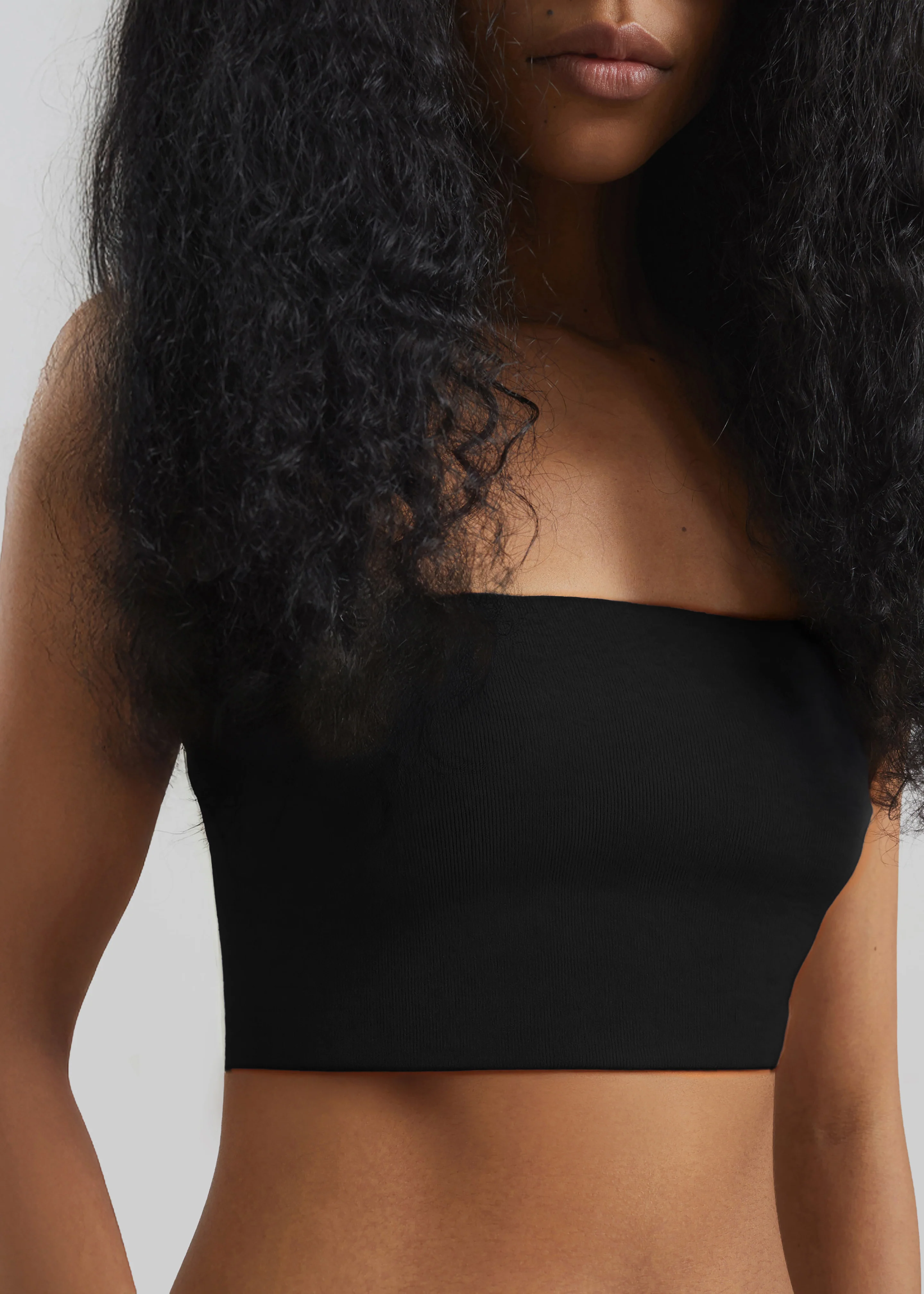 Elsie Knit Tube Top - Black - Image 4