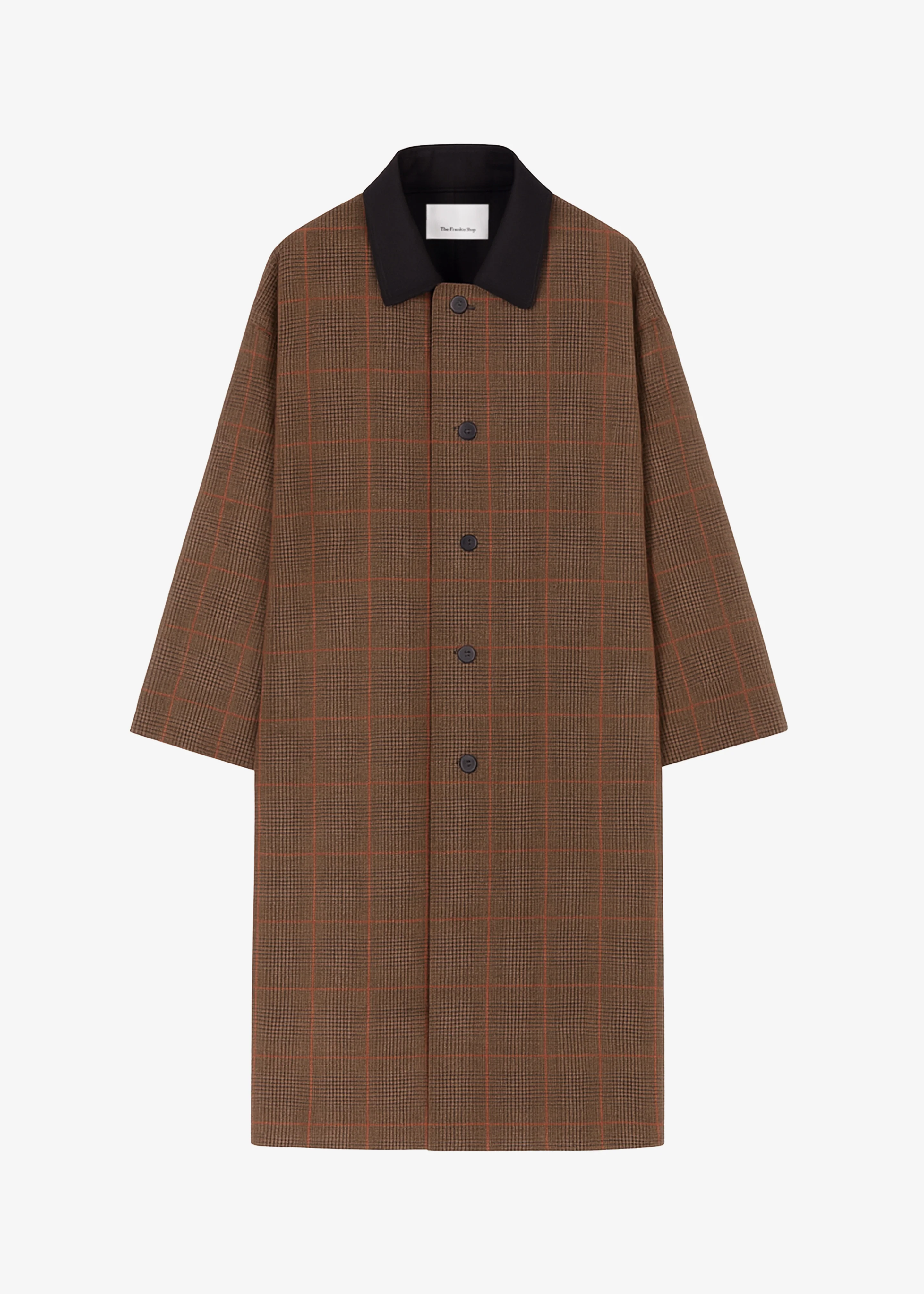 Elton Reversible Car Coat - Brown Glen Plaid - Image 15