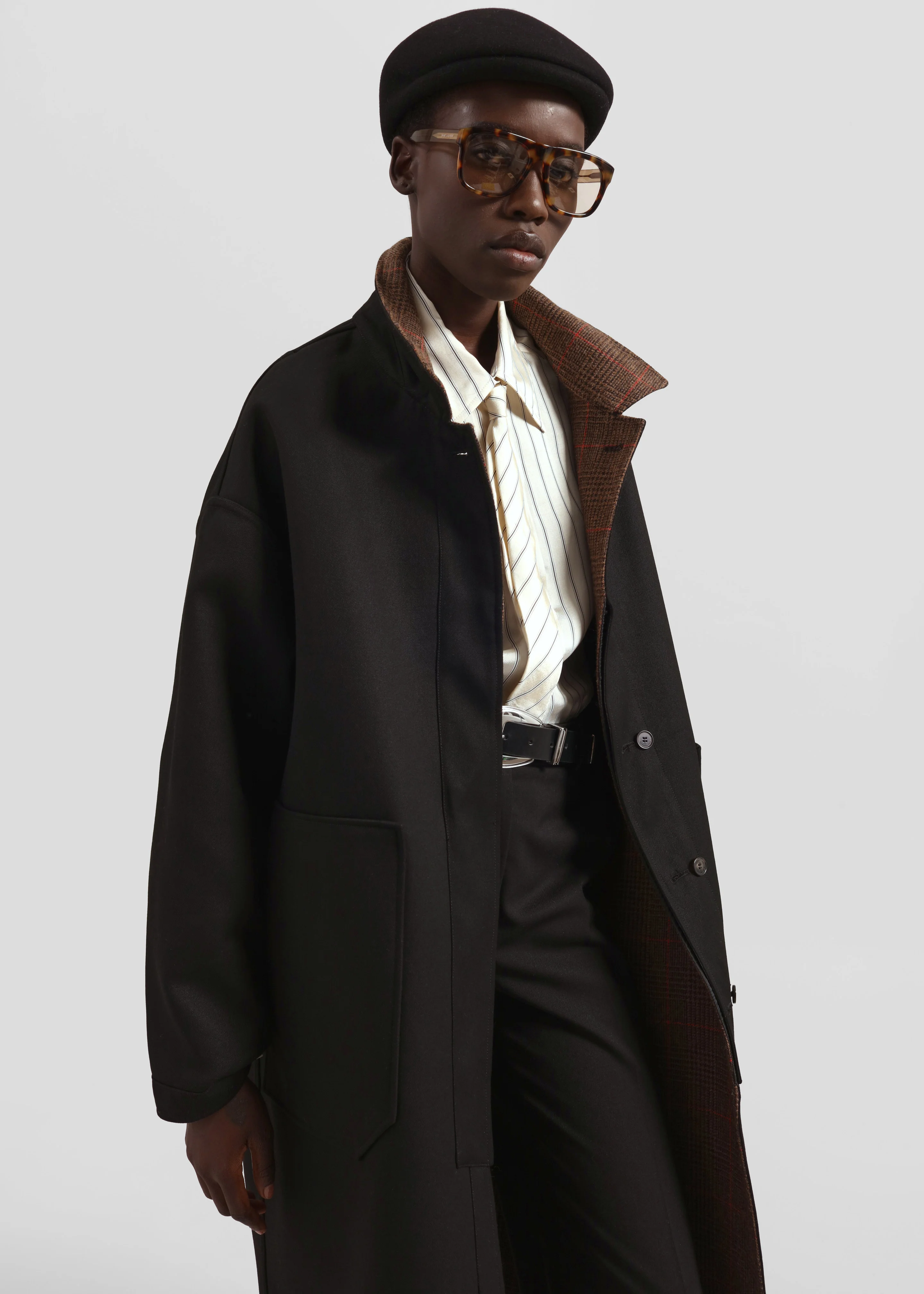 Elton Reversible Car Coat - Brown Glen Plaid - Image 5