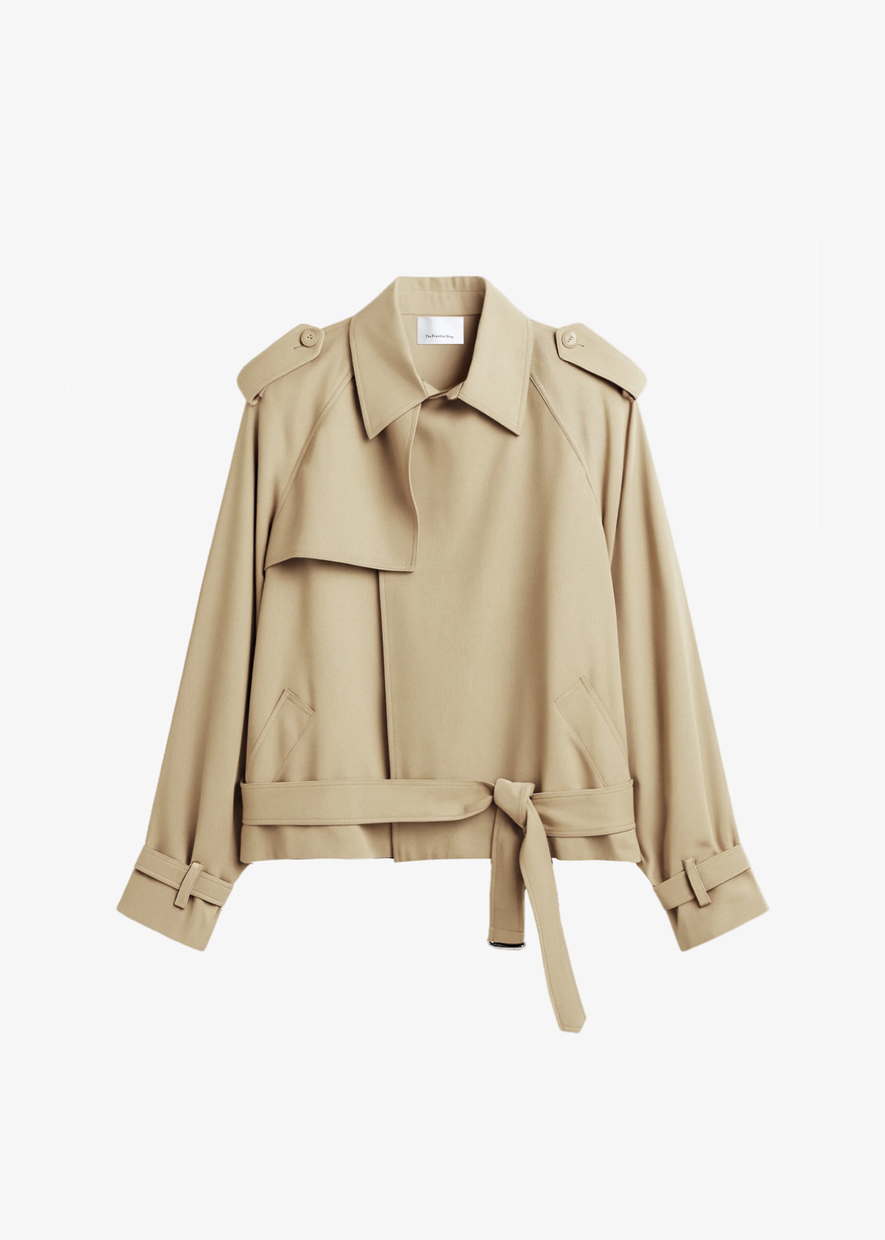 Elva Fluid Short Trench - Beige - Image 9