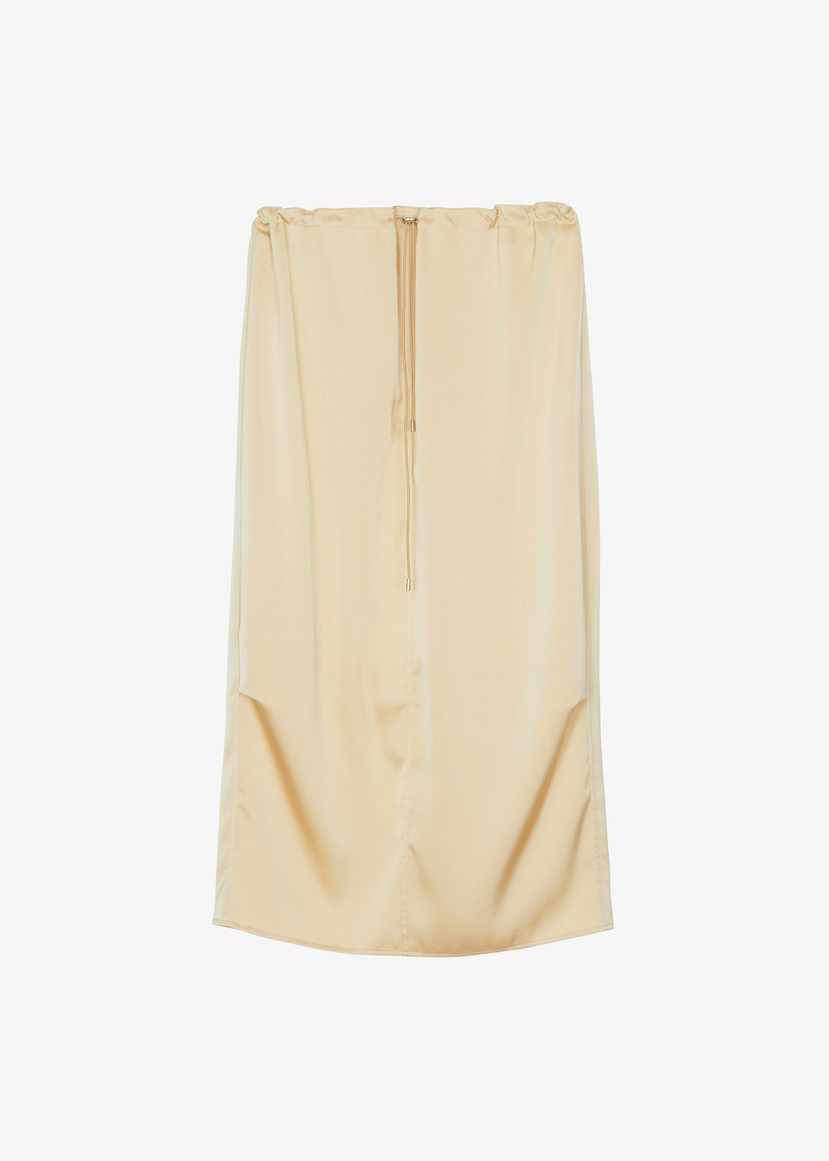 Elvas Satin Midi Skirt - Pale Yellow - Image 9