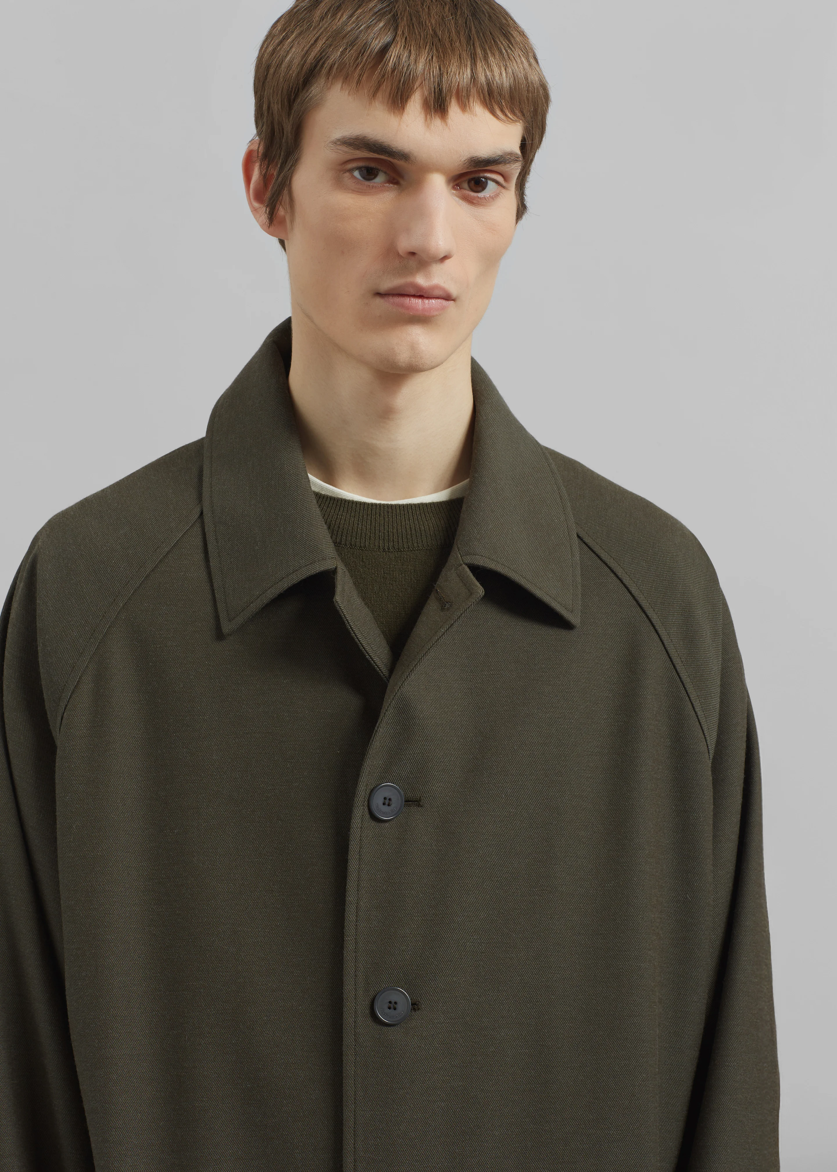 Emil Wool-Blend Trench - Army Green - Image 3
