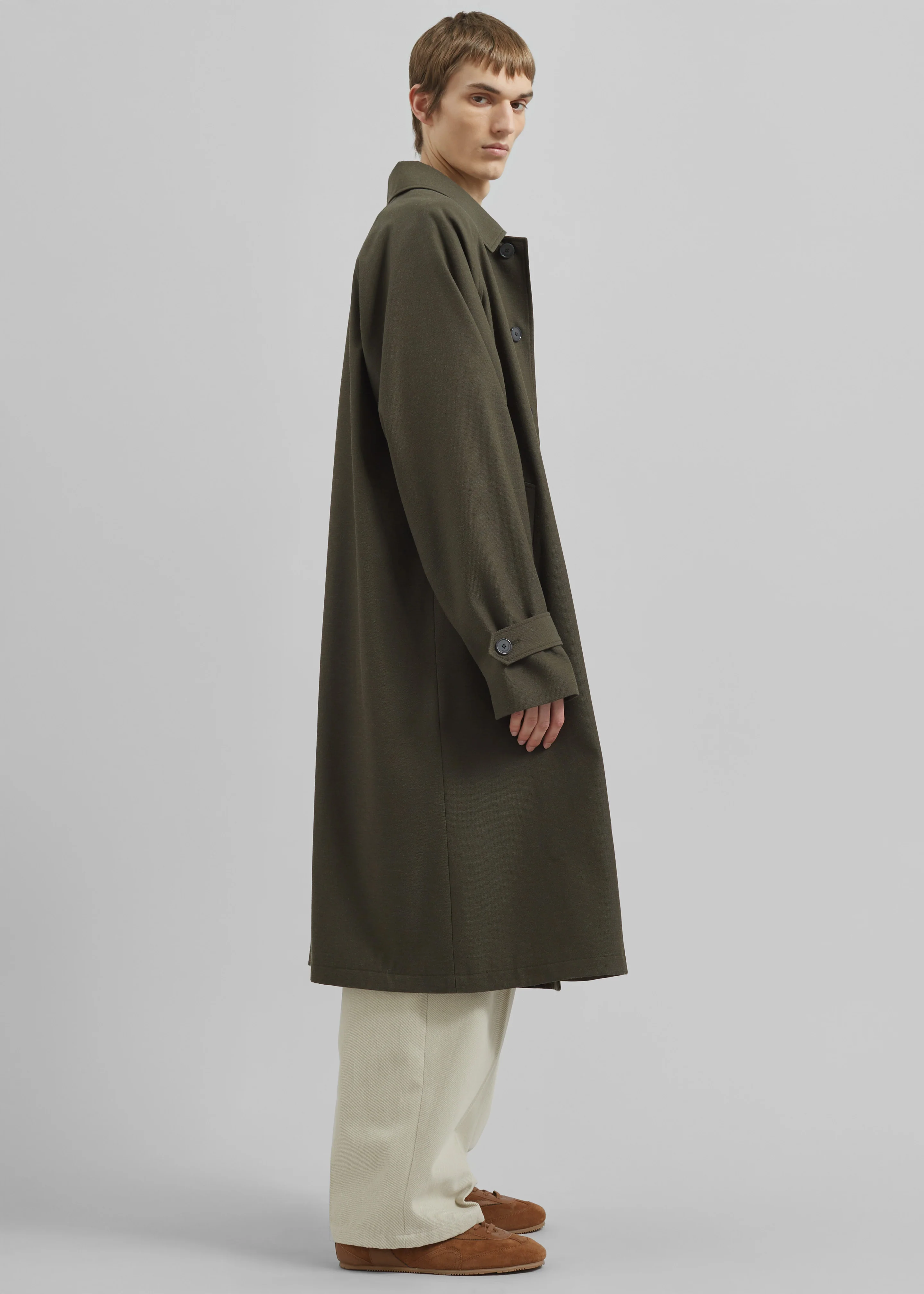 Emil Wool-Blend Trench - Army Green - Image 6