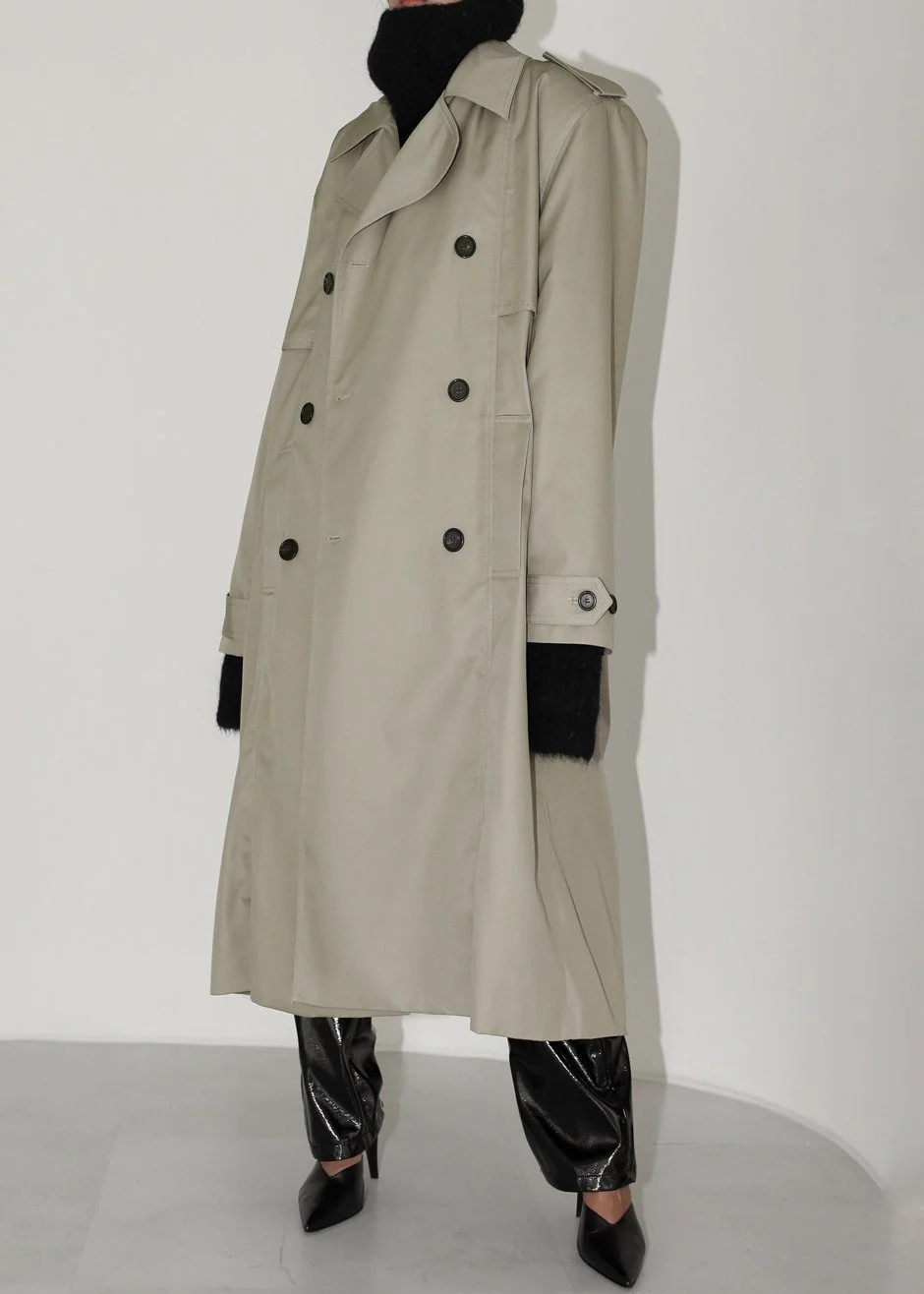 Eugene Trench Coat - Pale Khaki - Image 12