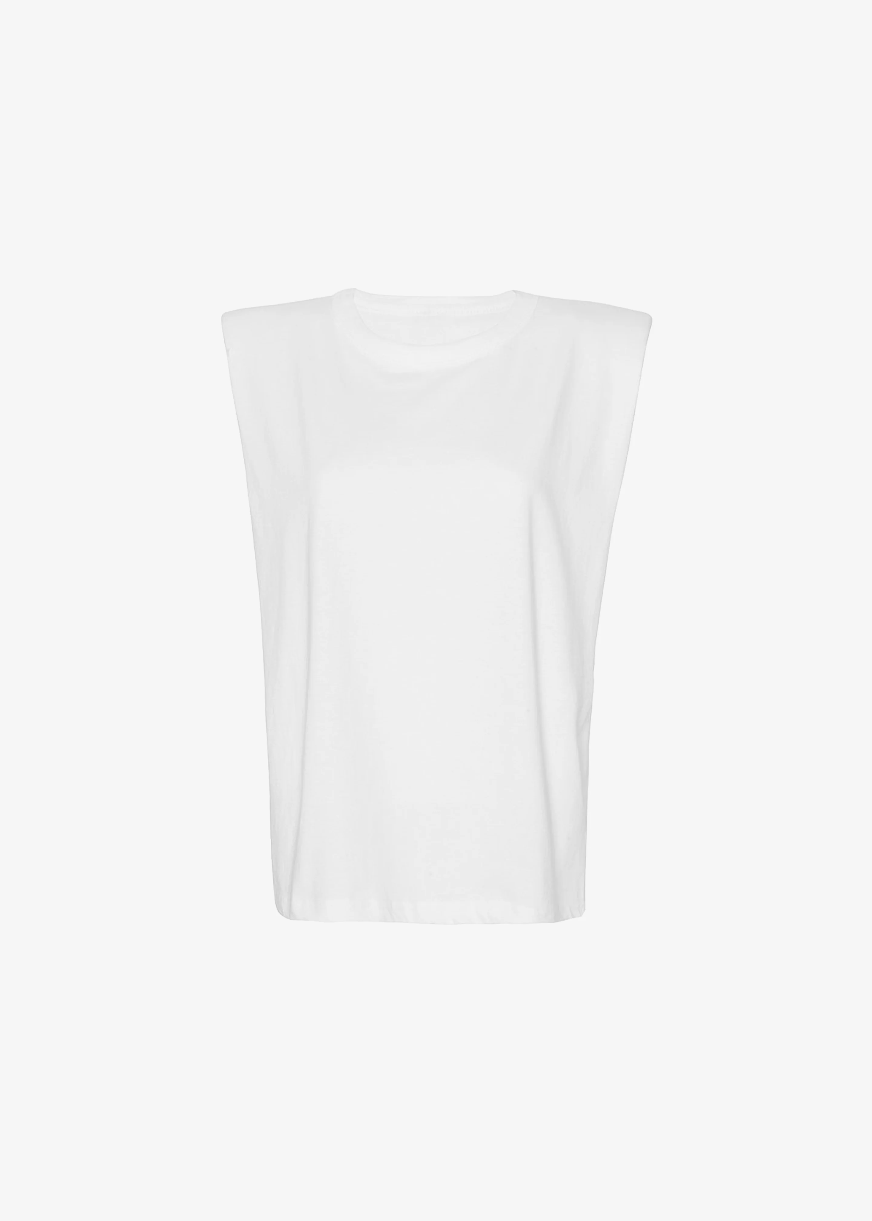 Eva Padded Shoulder Muscle T-Shirt - White - Image 9