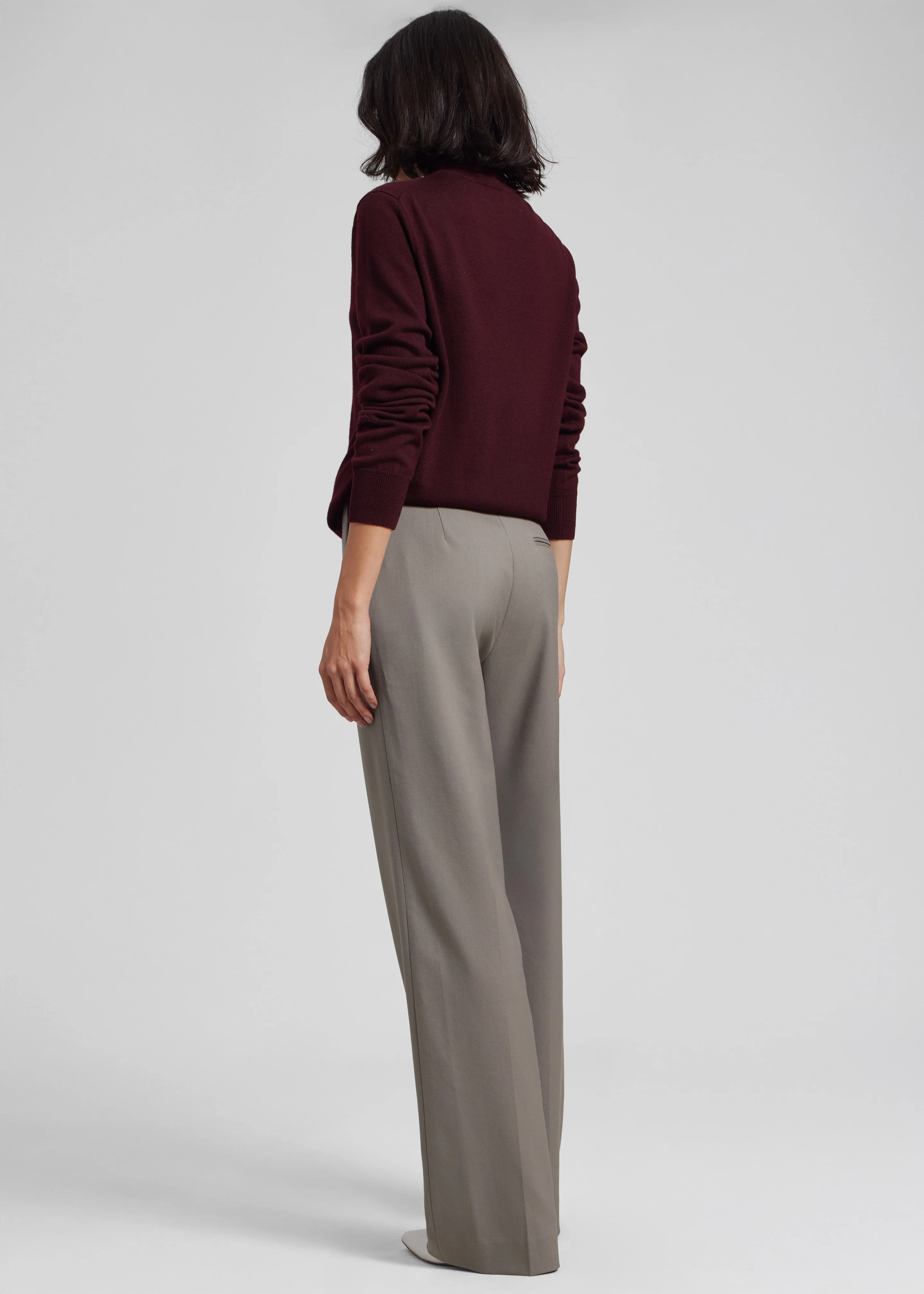 Eve Thin Turtleneck Sweater - Burgundy - Image 9