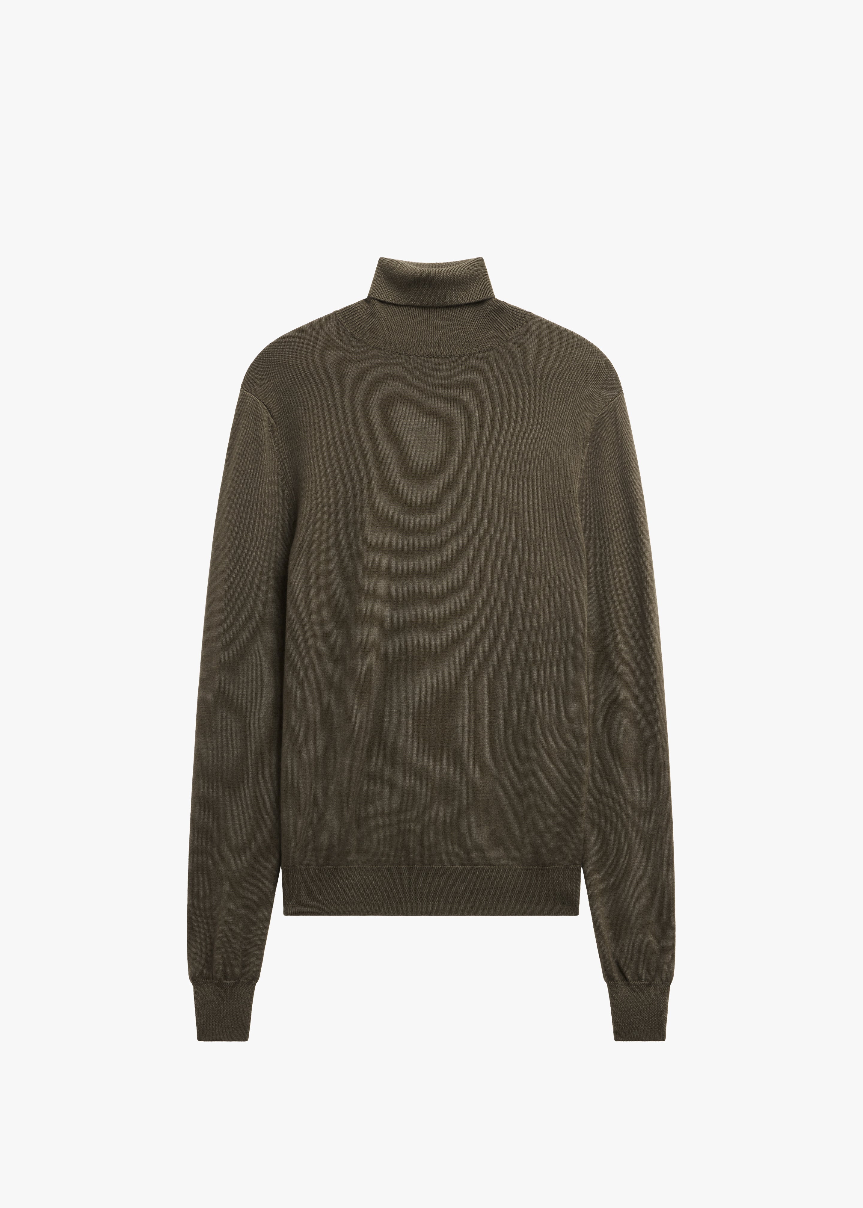 Eve Thin Turtleneck Sweater - Olive - Image 7