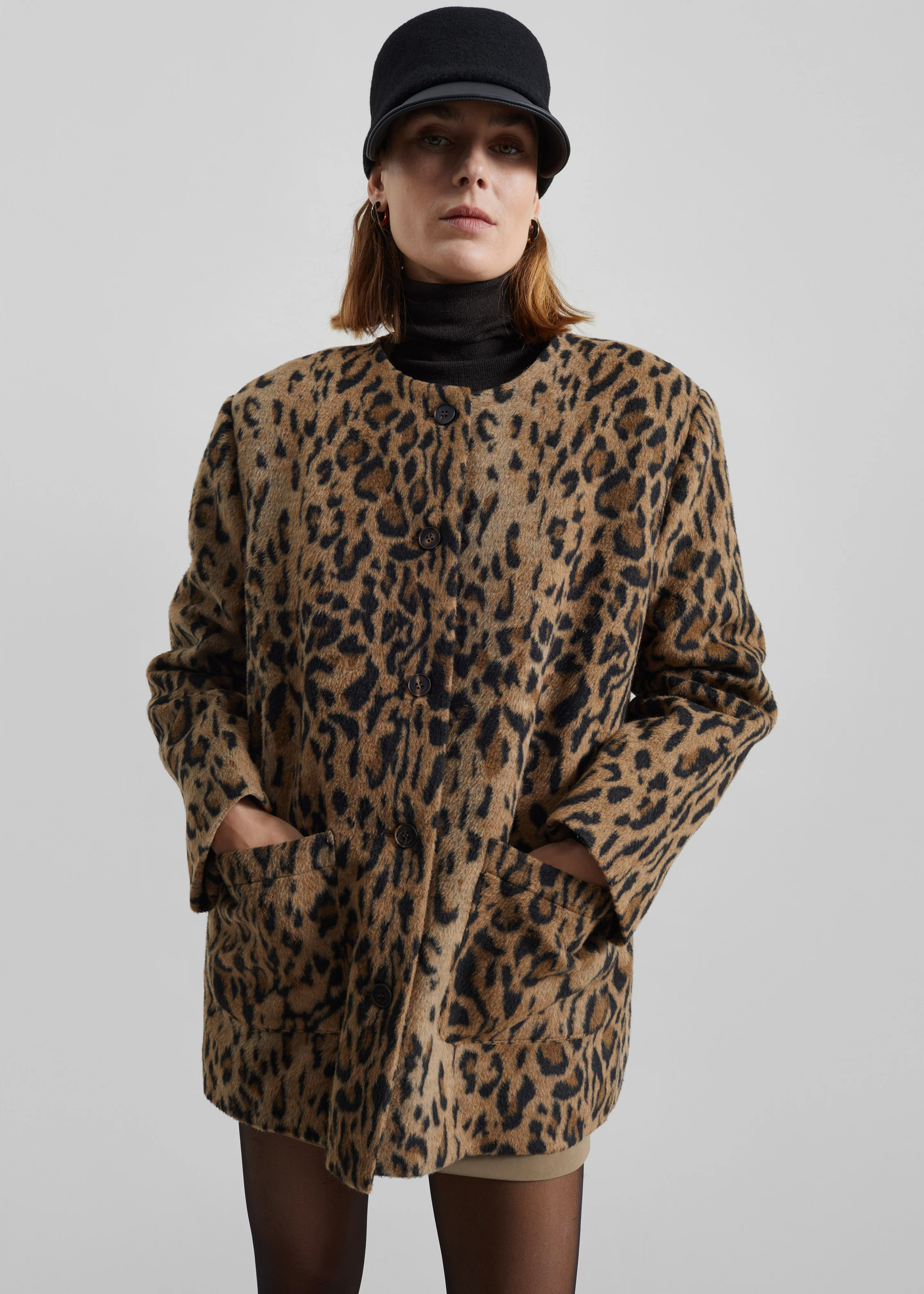 Evolene Boxy Jacket - Leopard Brown - Image 2