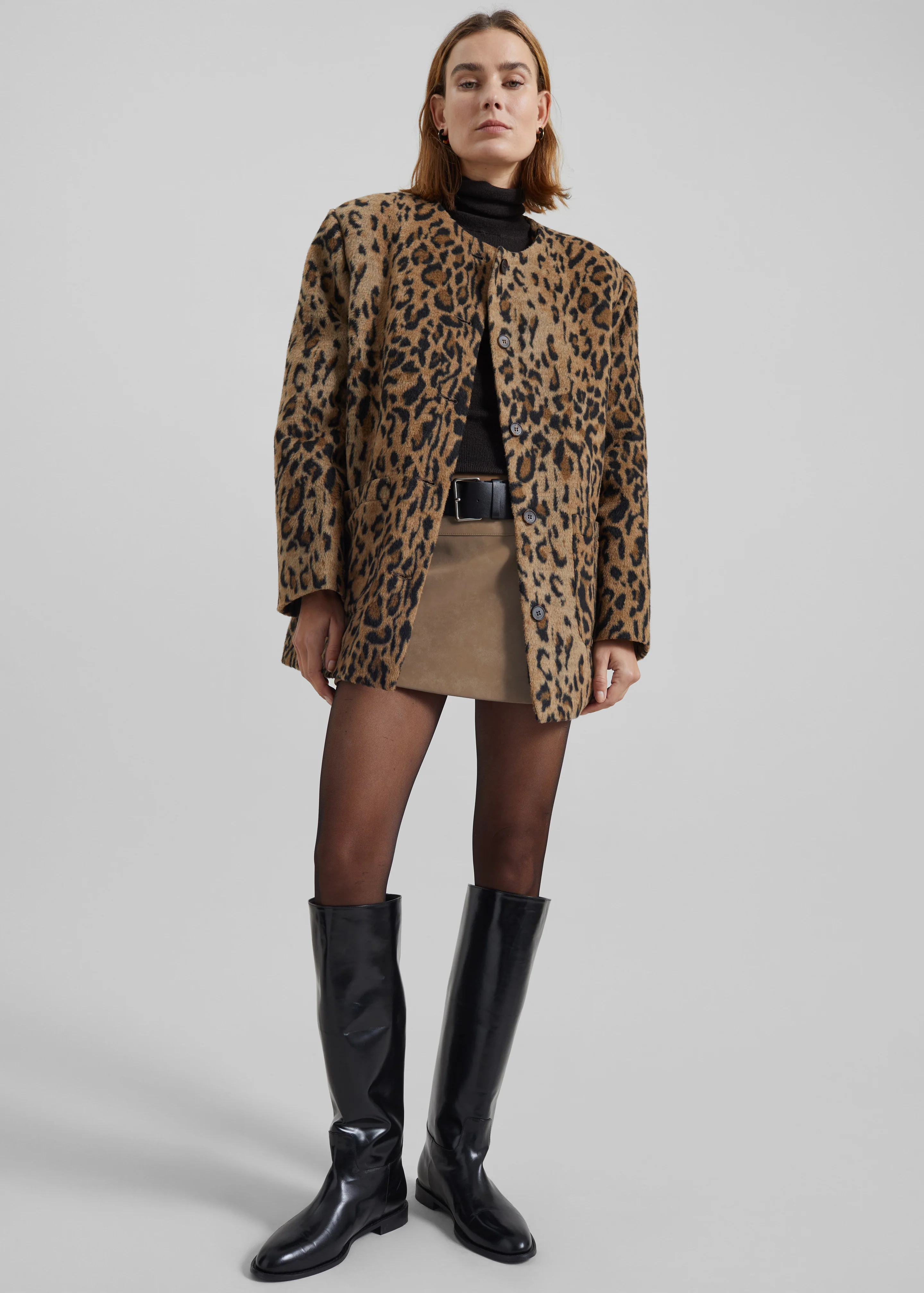 Evolene Boxy Jacket - Leopard Brown - Image 3
