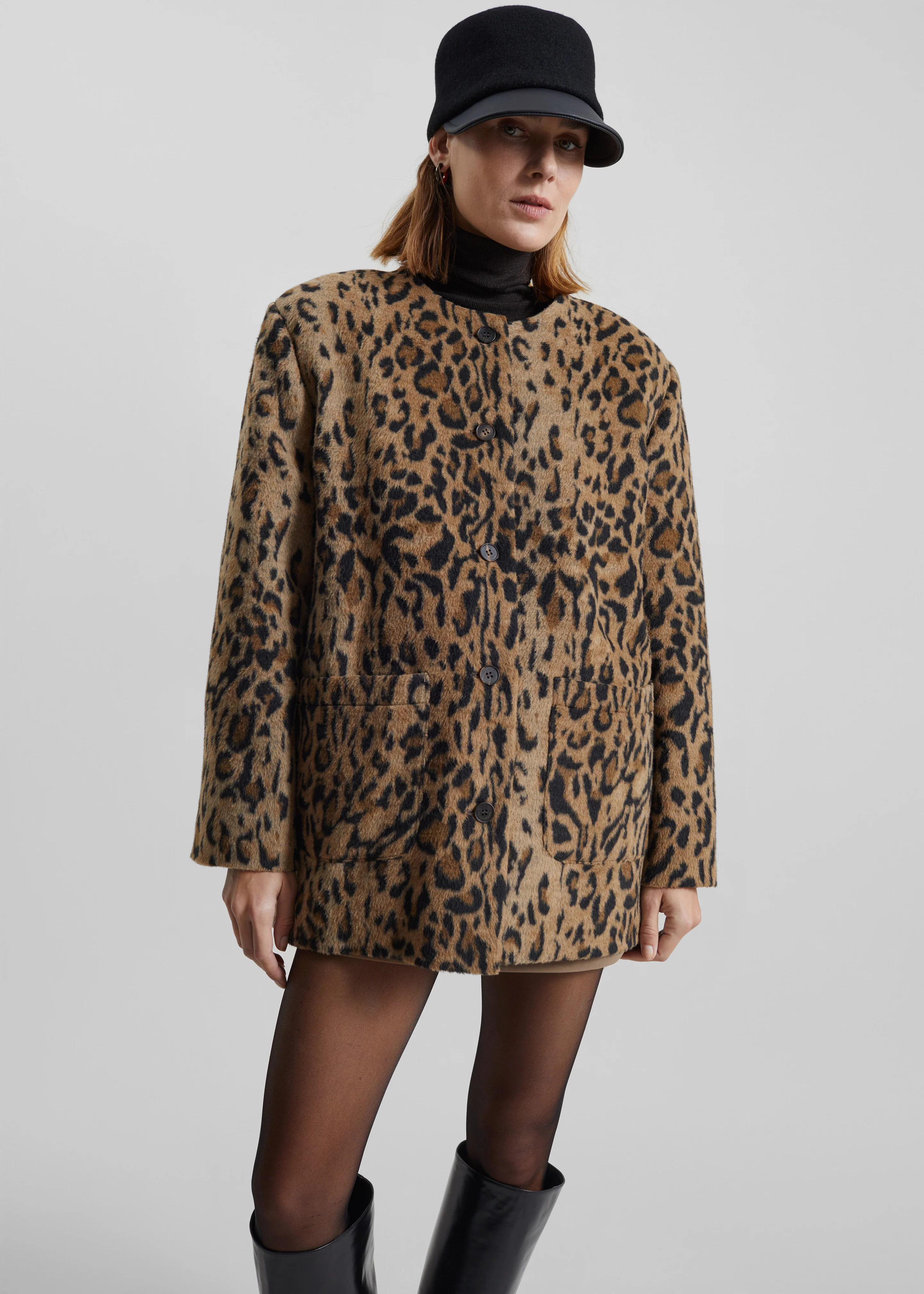 Evolene Boxy Jacket - Leopard Brown - Image 4